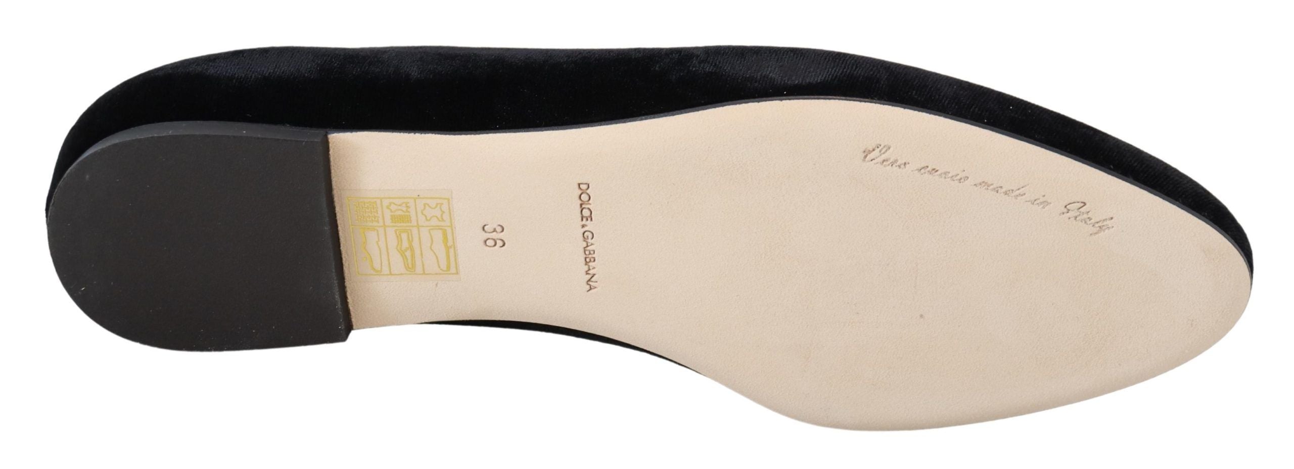 Dolce &amp; Gabbana Mocassins élégants en soie mélangée noire