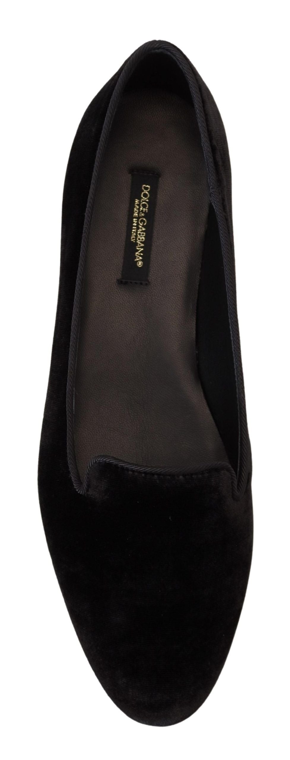 Dolce &amp; Gabbana Mocassins élégants en soie mélangée noire