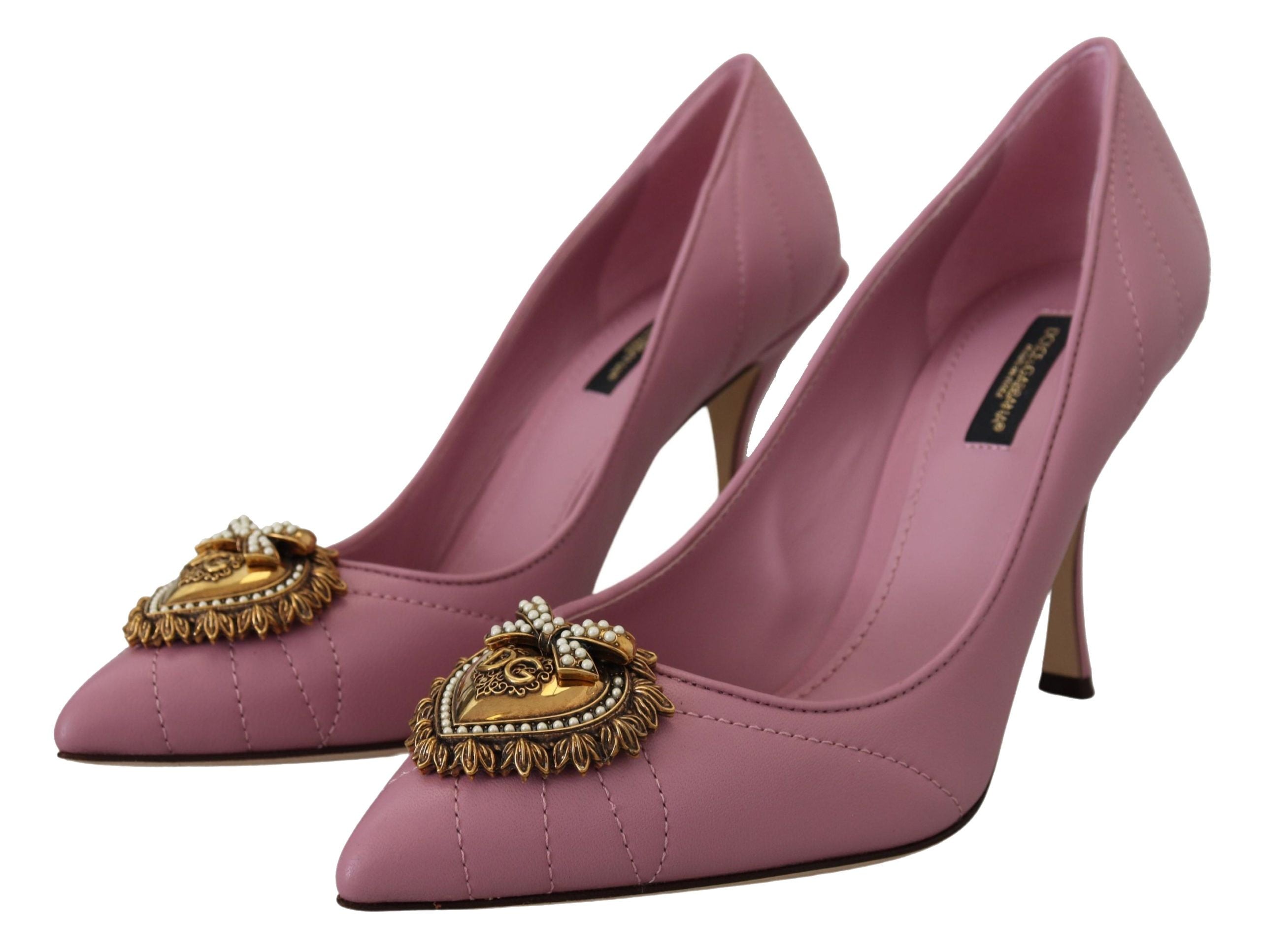 Talons en cuir Dolce &amp; Gabbana Devotion en rose