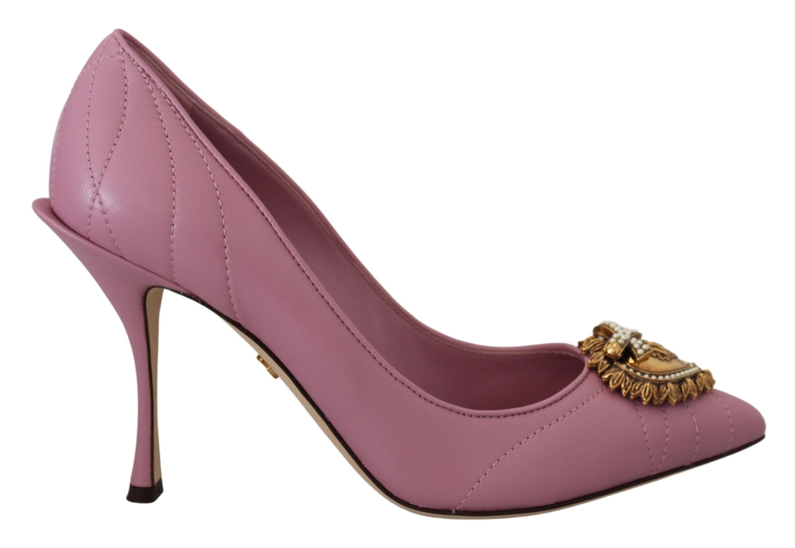 Talons en cuir Dolce &amp; Gabbana Devotion en rose