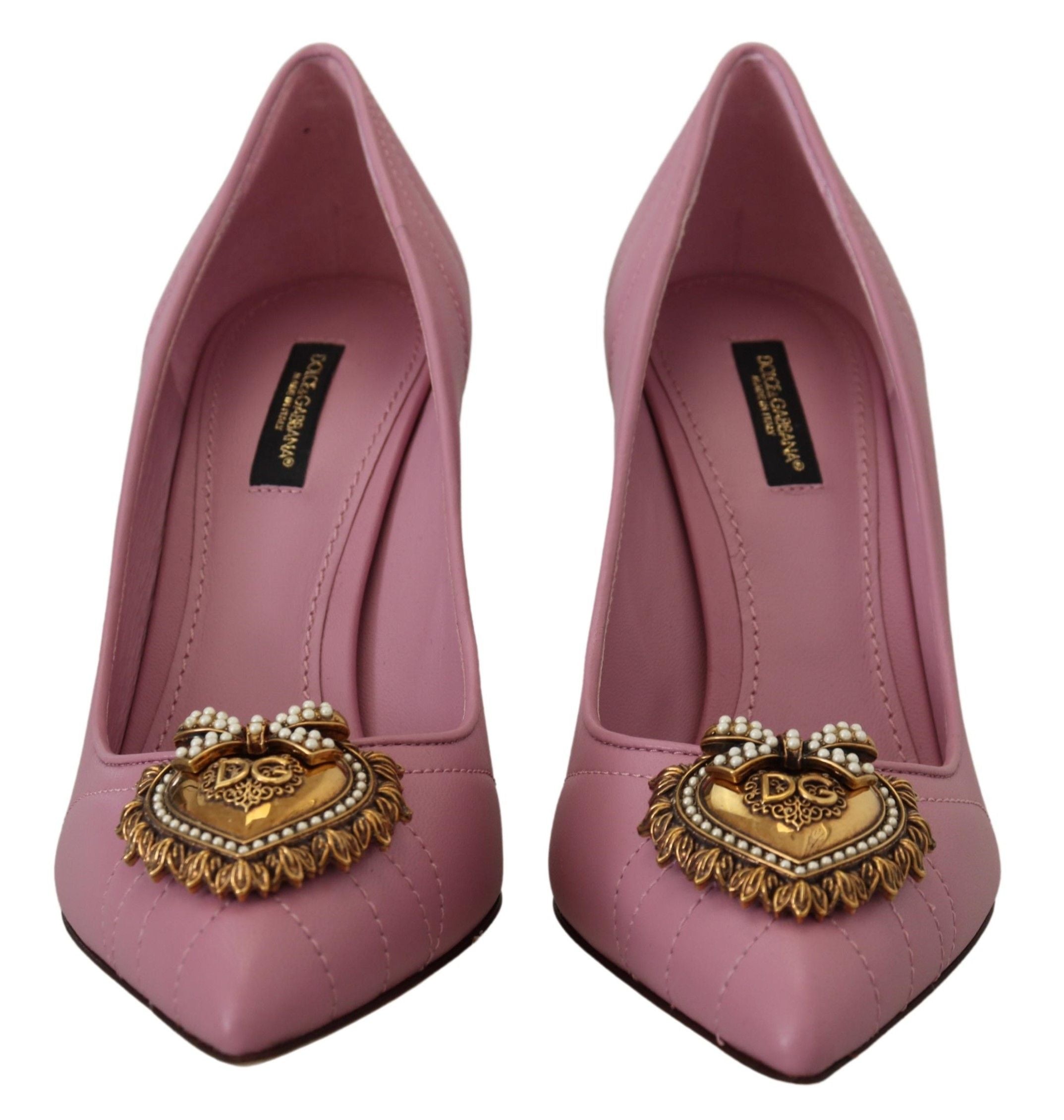 Talons en cuir Dolce &amp; Gabbana Devotion en rose