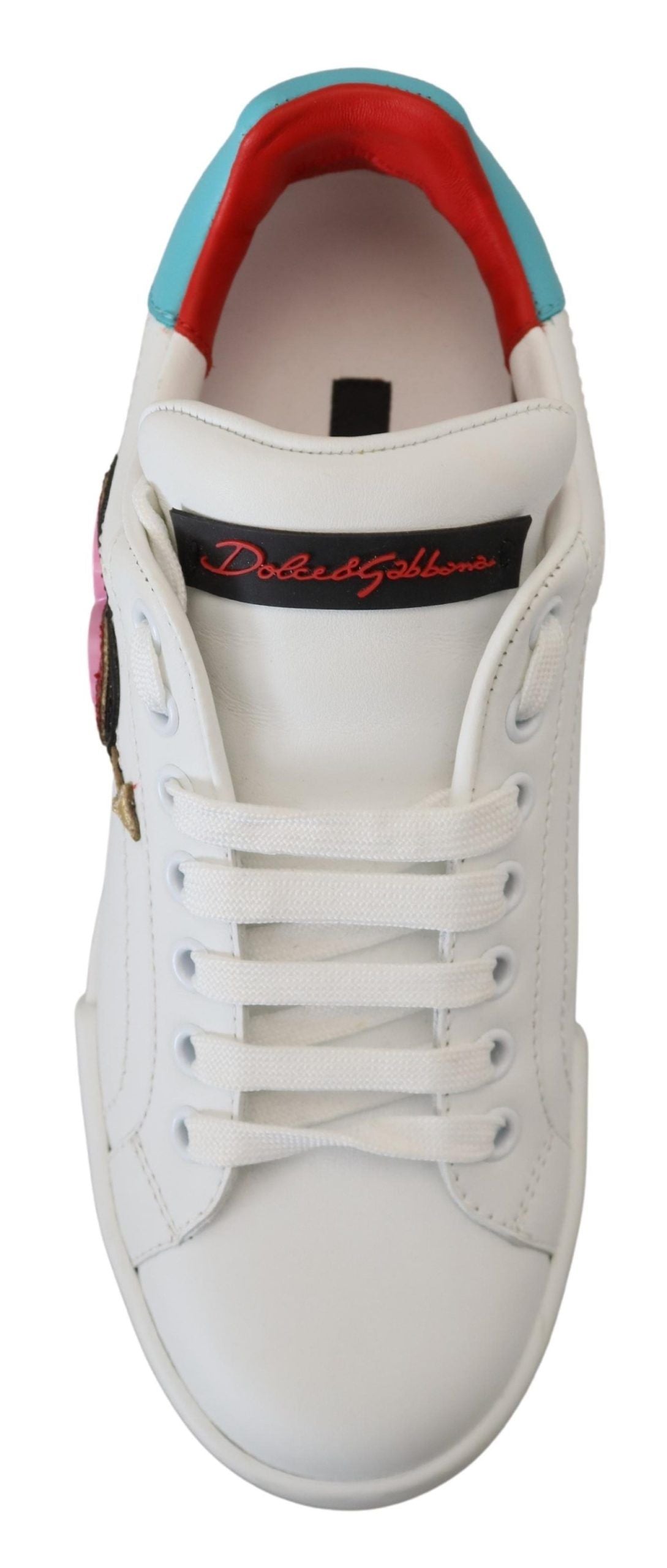 Dolce &amp; Gabbana élégantes baskets en cuir Portofino blanches