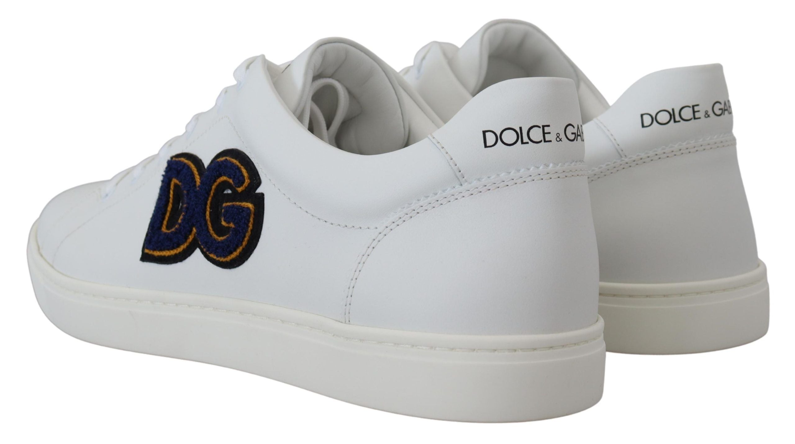 Dolce &amp; Gabbana Baskets élégantes en cuir blanc pour hommes