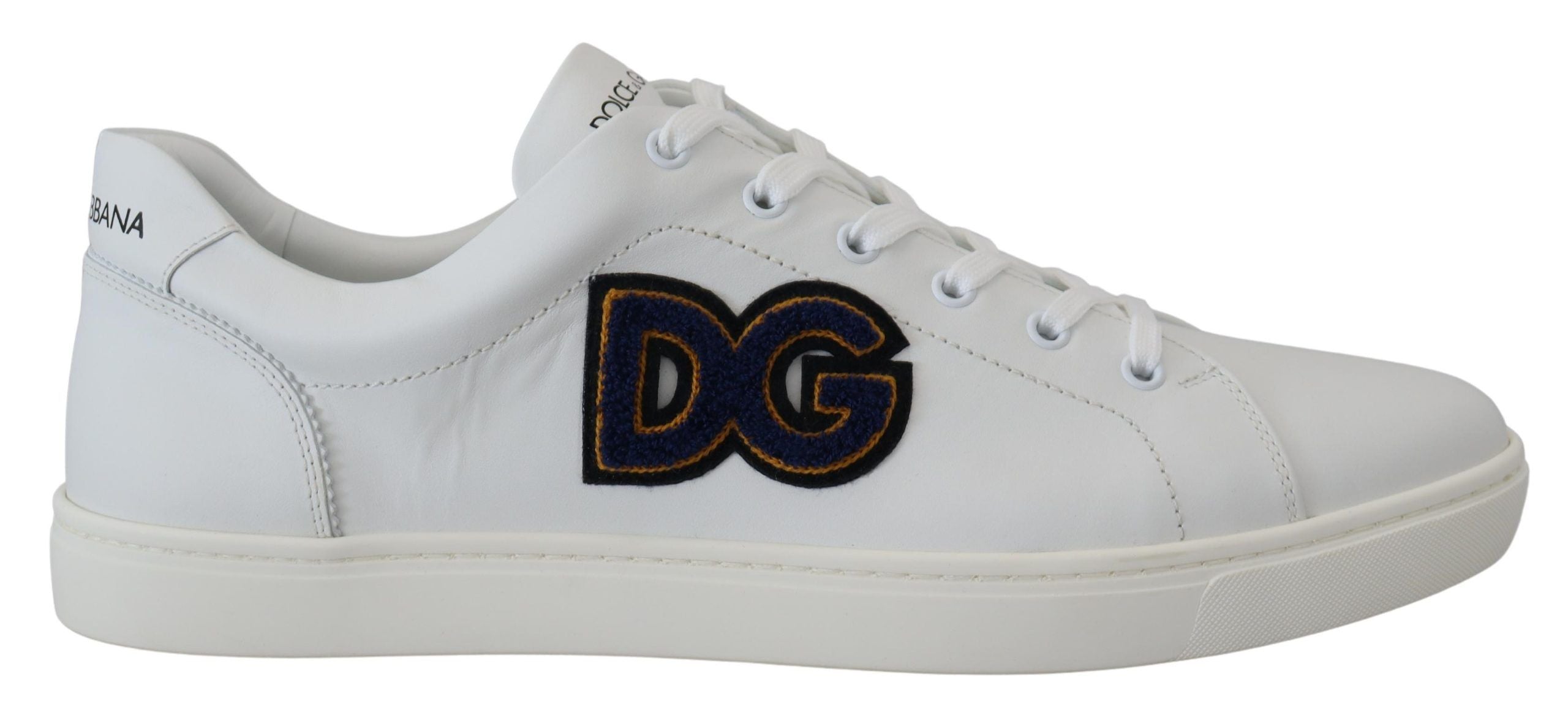 Dolce &amp; Gabbana Baskets élégantes en cuir blanc pour hommes