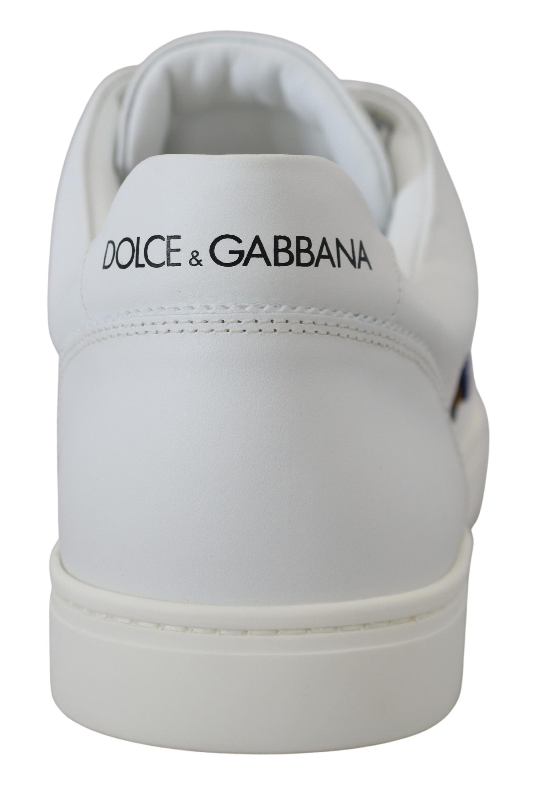 Dolce &amp; Gabbana Baskets élégantes en cuir blanc pour hommes