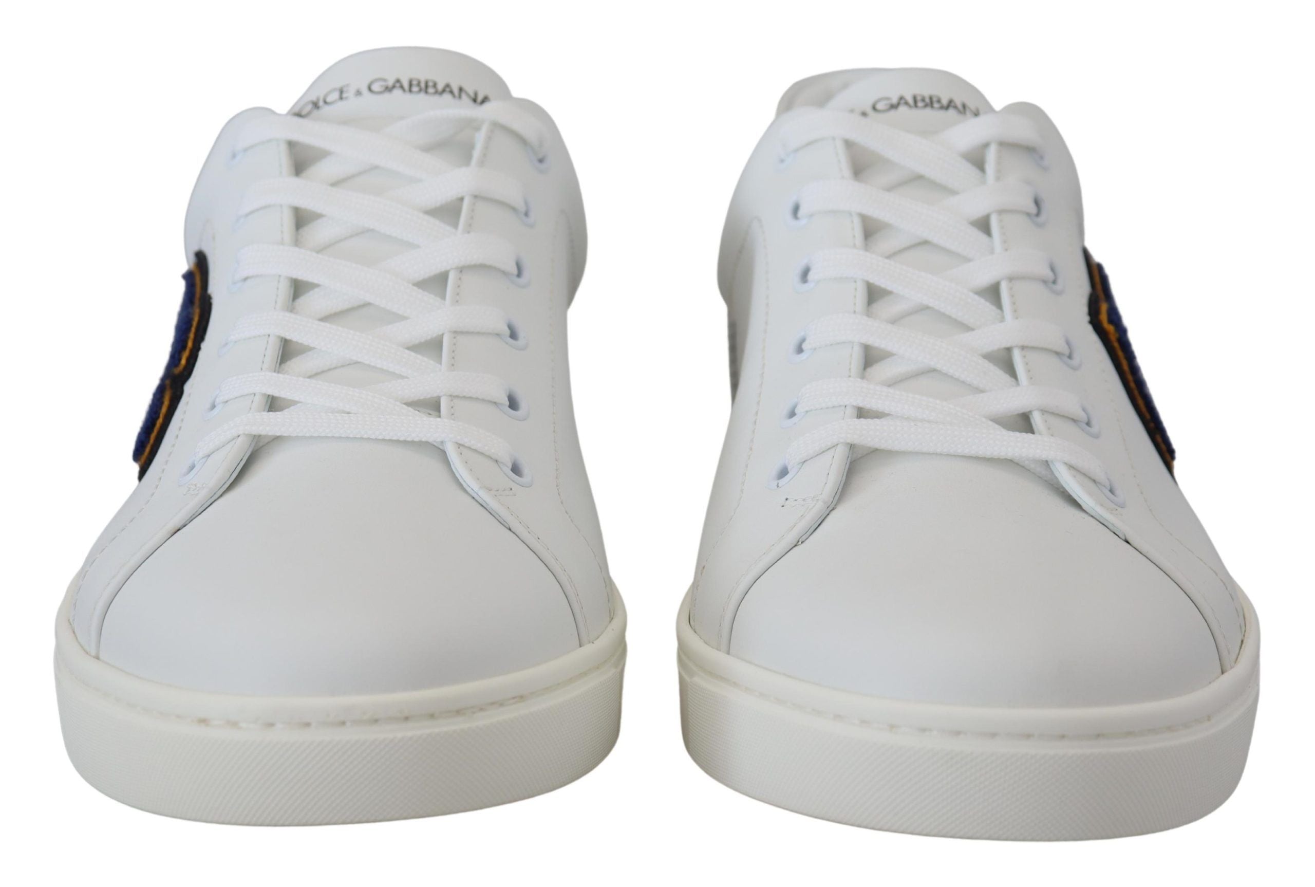 Dolce &amp; Gabbana Baskets élégantes en cuir blanc pour hommes