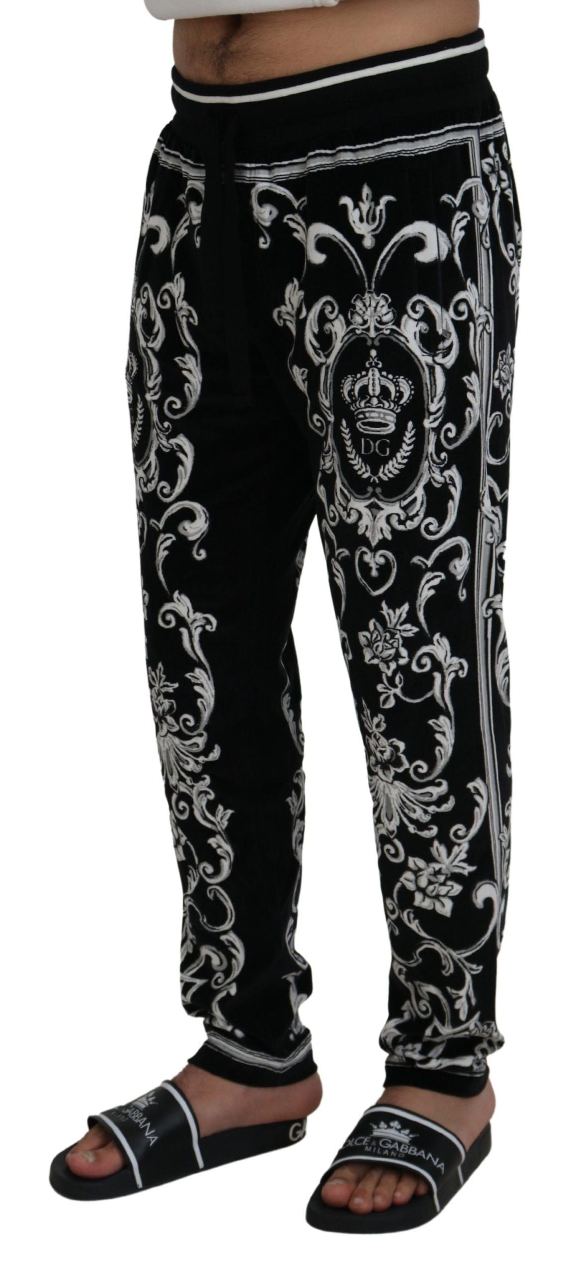 Dolce &amp; Gabbana Pantalon de survêtement décontracté à motifs baroques