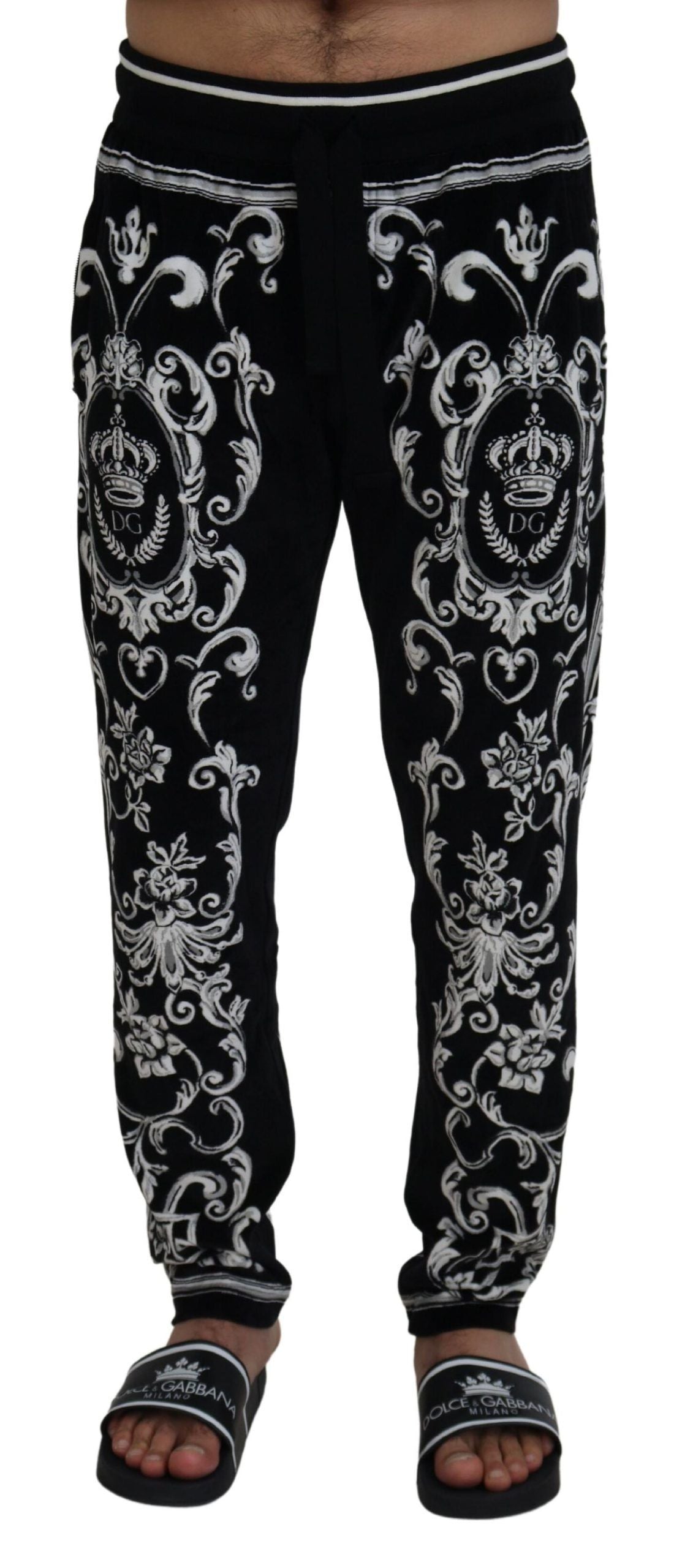 Dolce &amp; Gabbana Pantalon de survêtement décontracté à motifs baroques