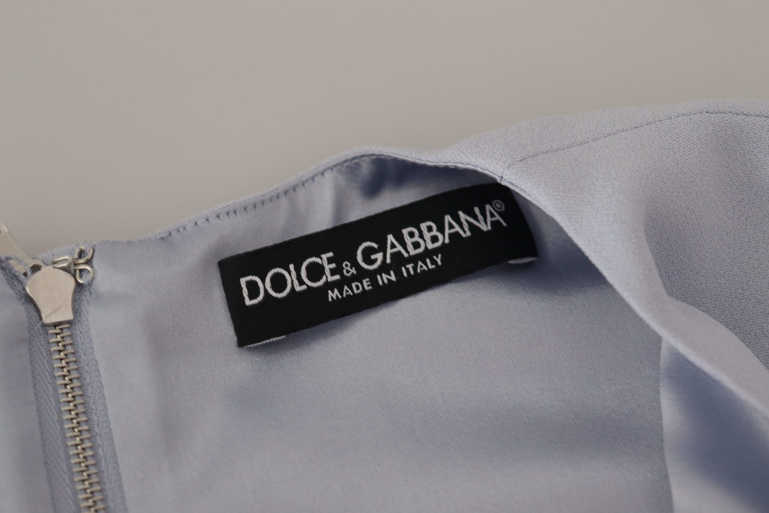 Dolce &amp; Gabbana élégante robe trapèze bleu clair