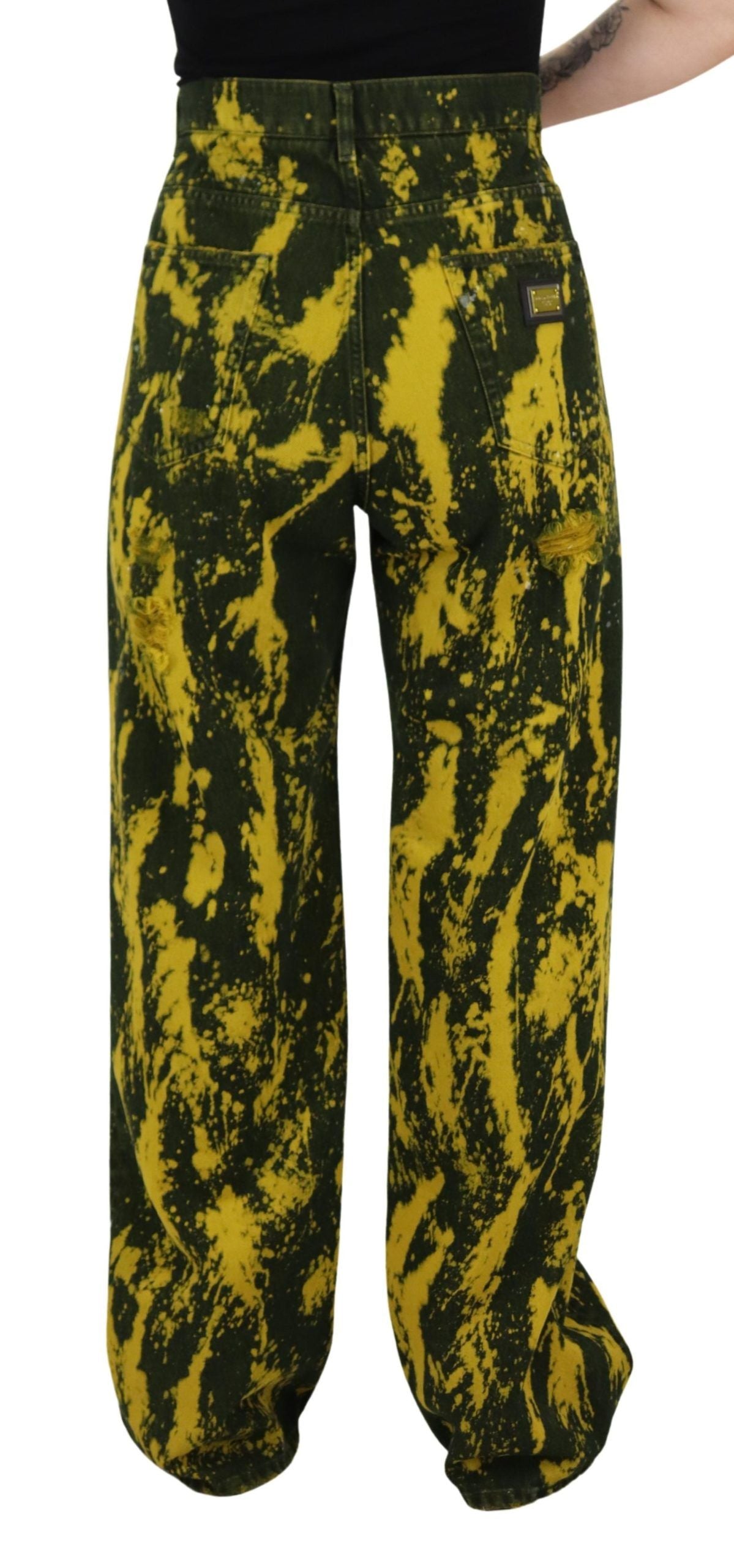 Dolce &amp; Gabbana Denim taille haute jaune Sunshine