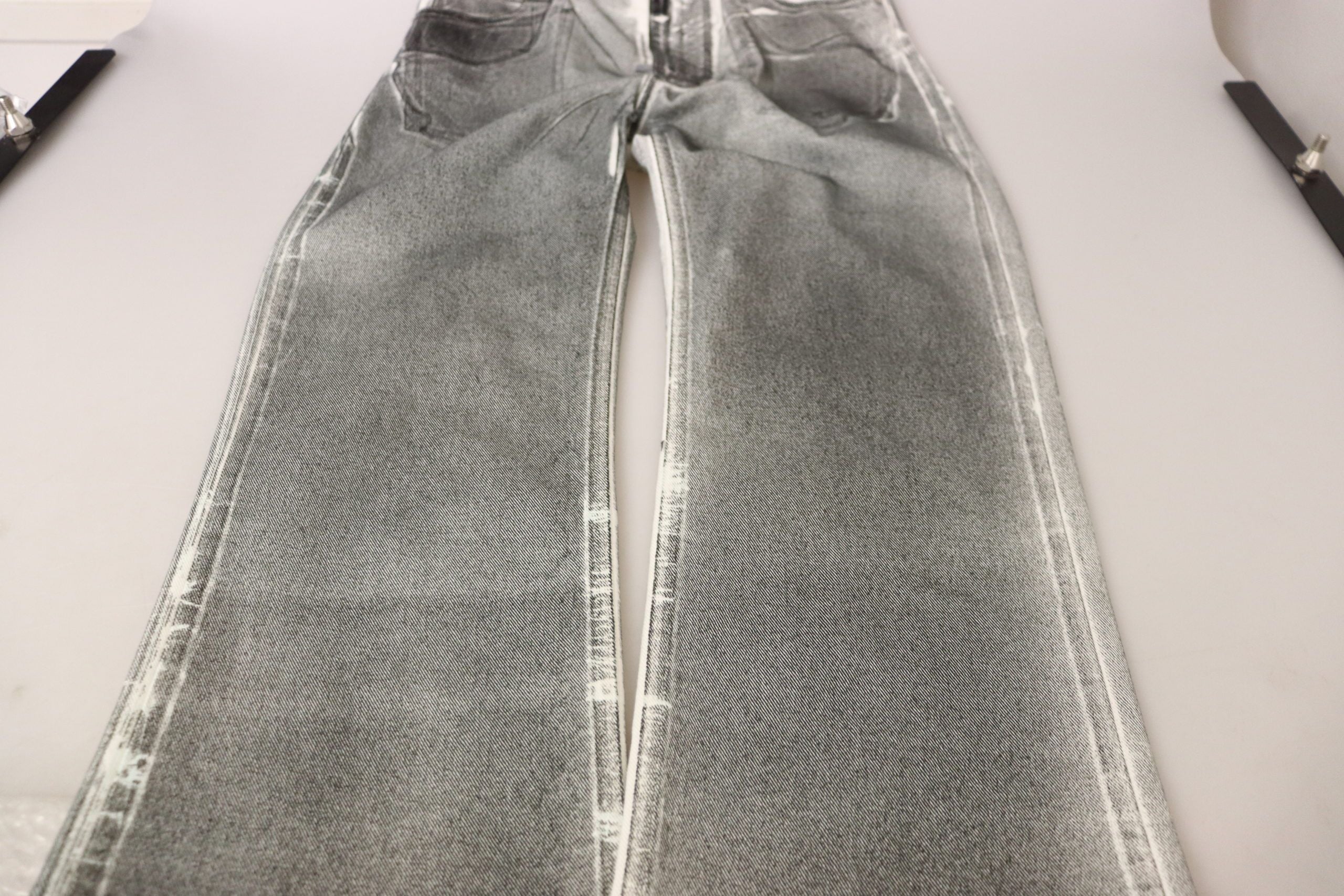 Dolce &amp; Gabbana Taille Haute Denim Gris Élégance