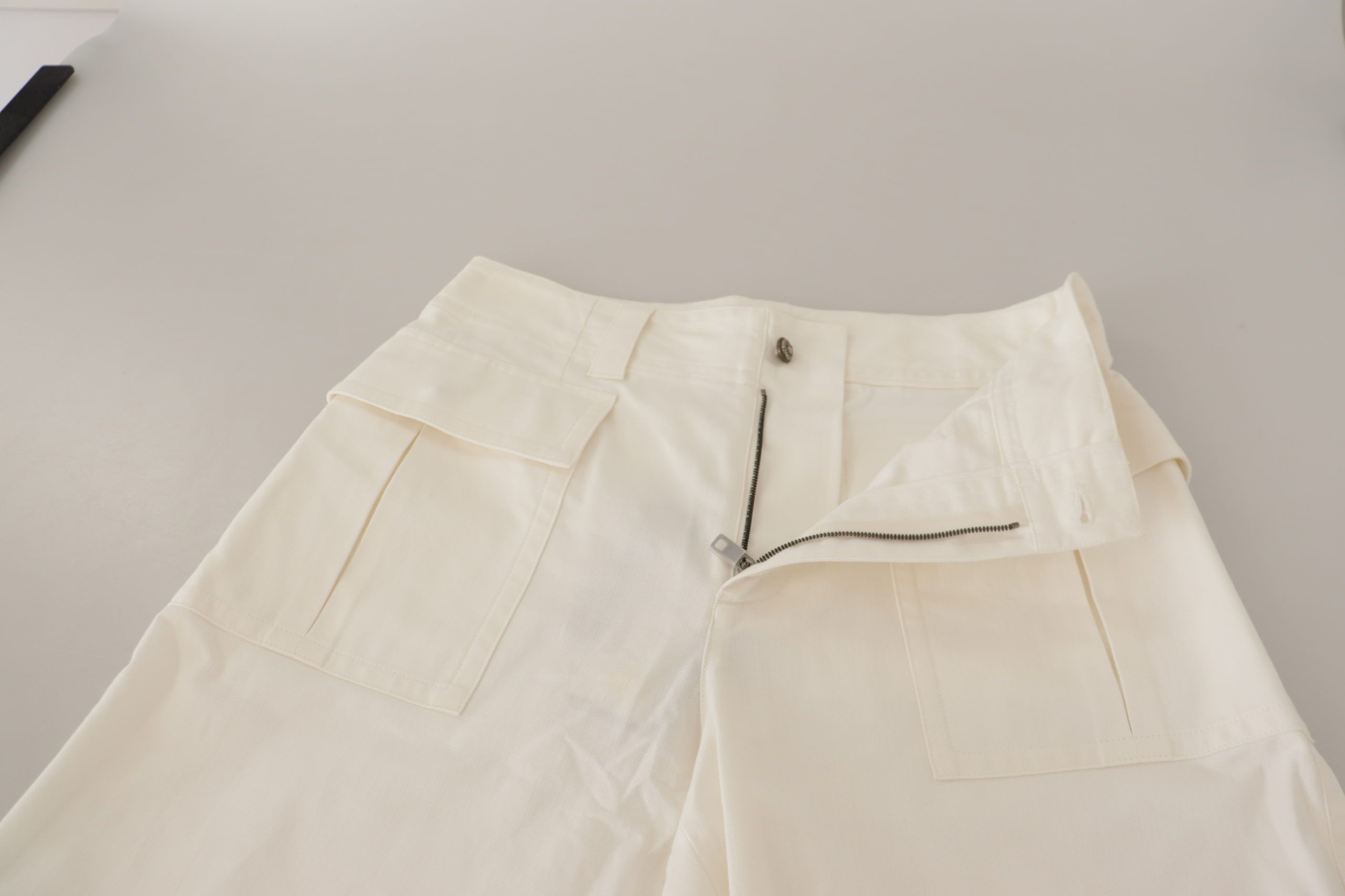 Dolce &amp; Gabbana Pantalon fuselé taille haute blanc élégant