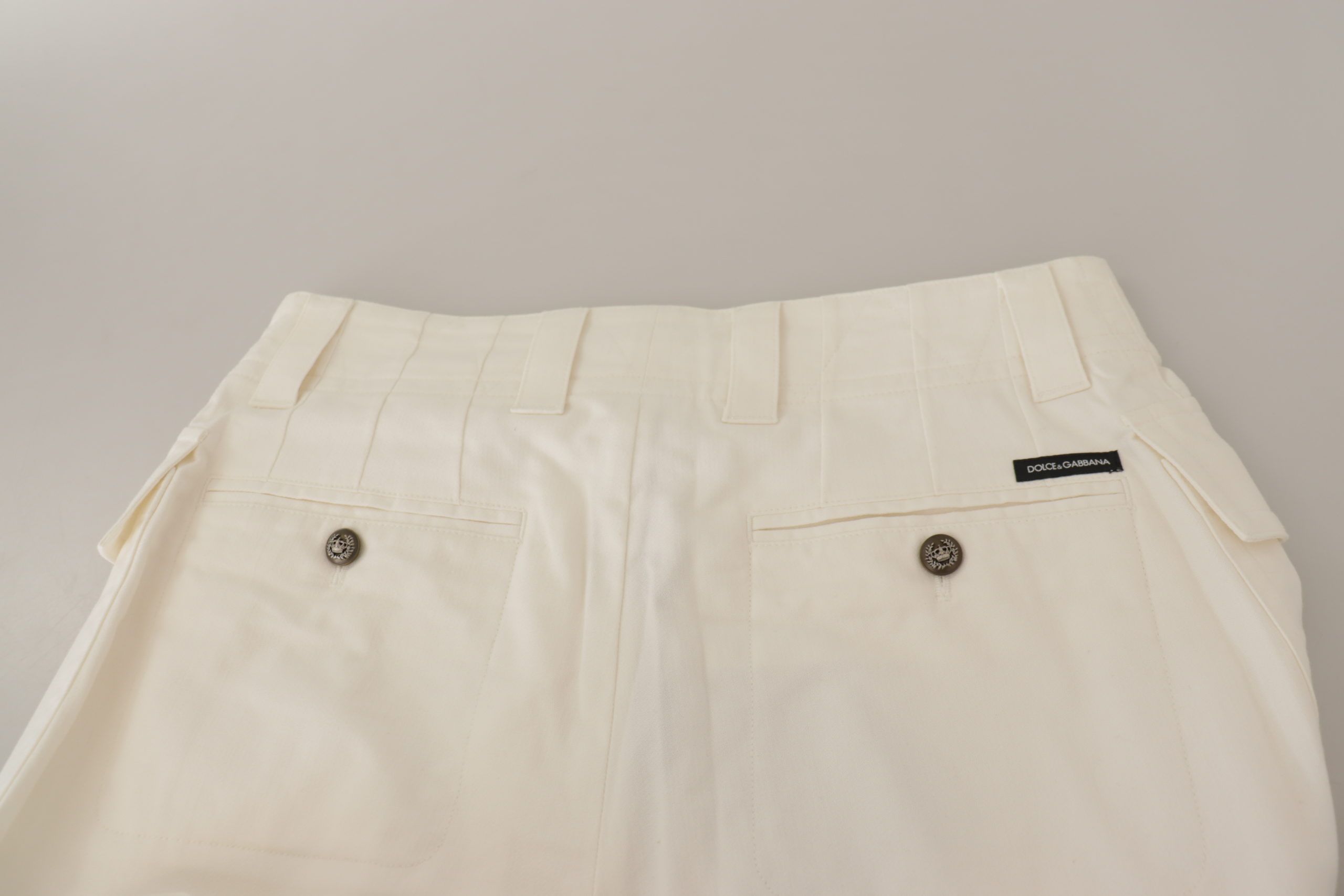 Dolce &amp; Gabbana Pantalon fuselé taille haute blanc élégant