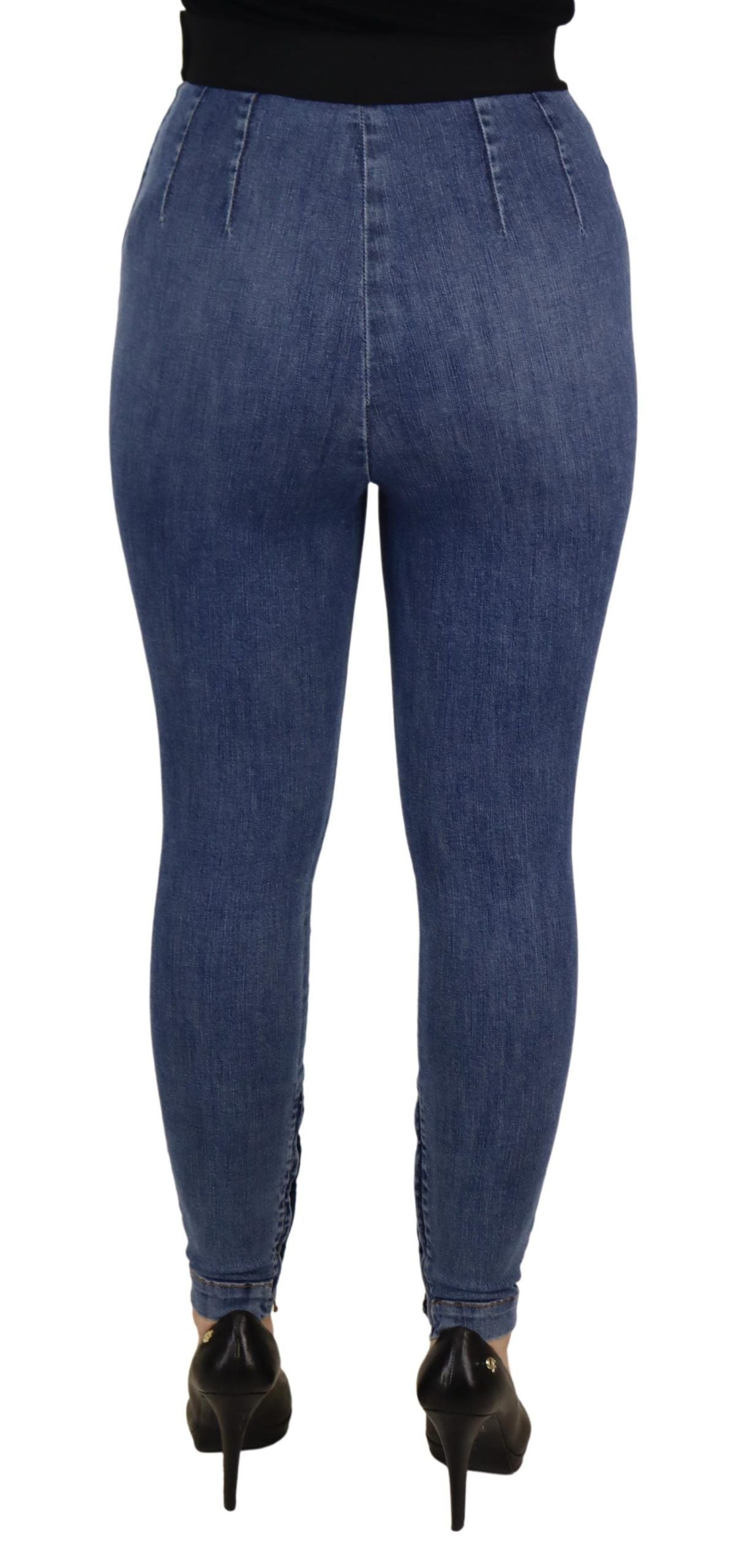 Dolce &amp; Gabbana Jean skinny extensible taille haute bleu