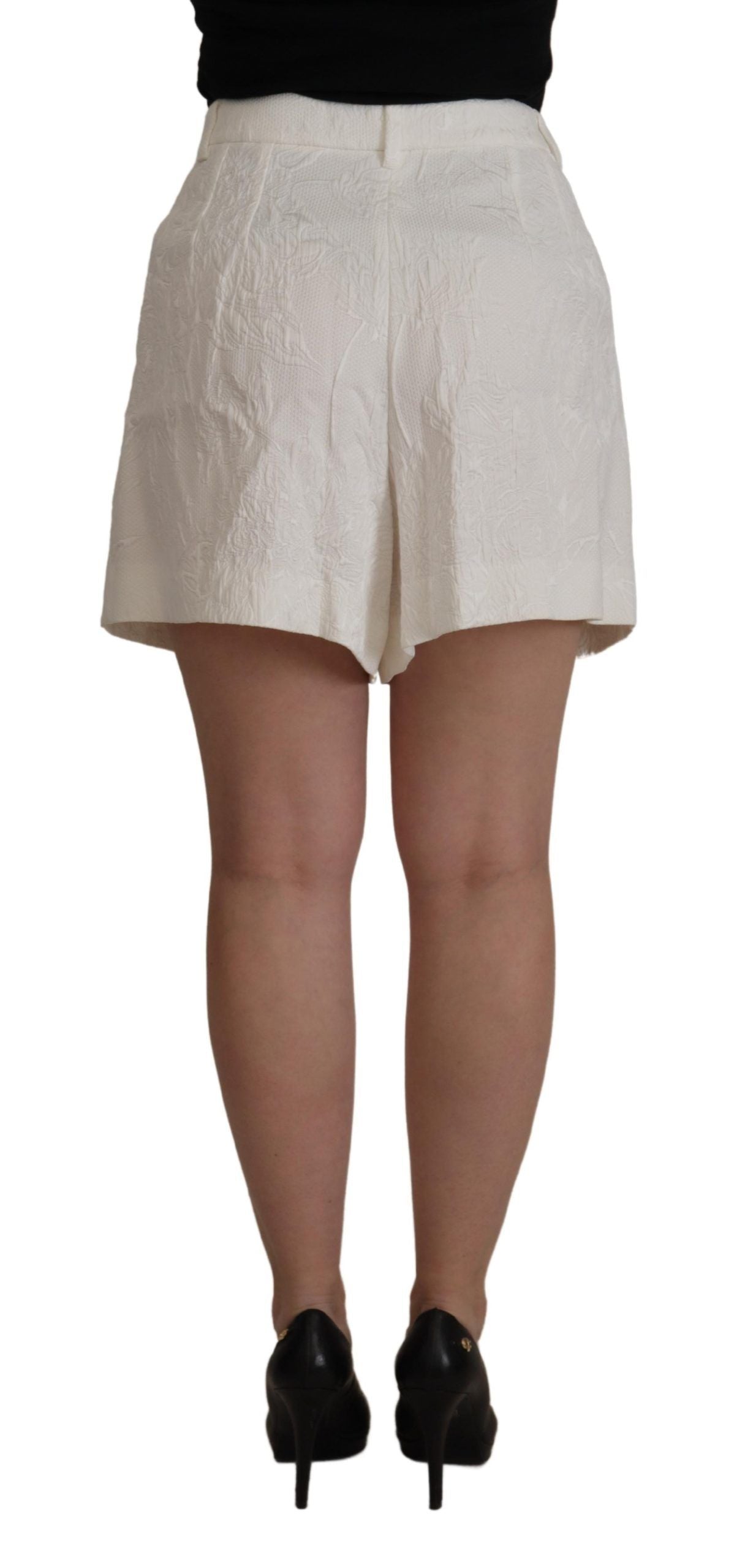 Dolce &amp; Gabbana Short jupe-culotte blanc taille haute élégant