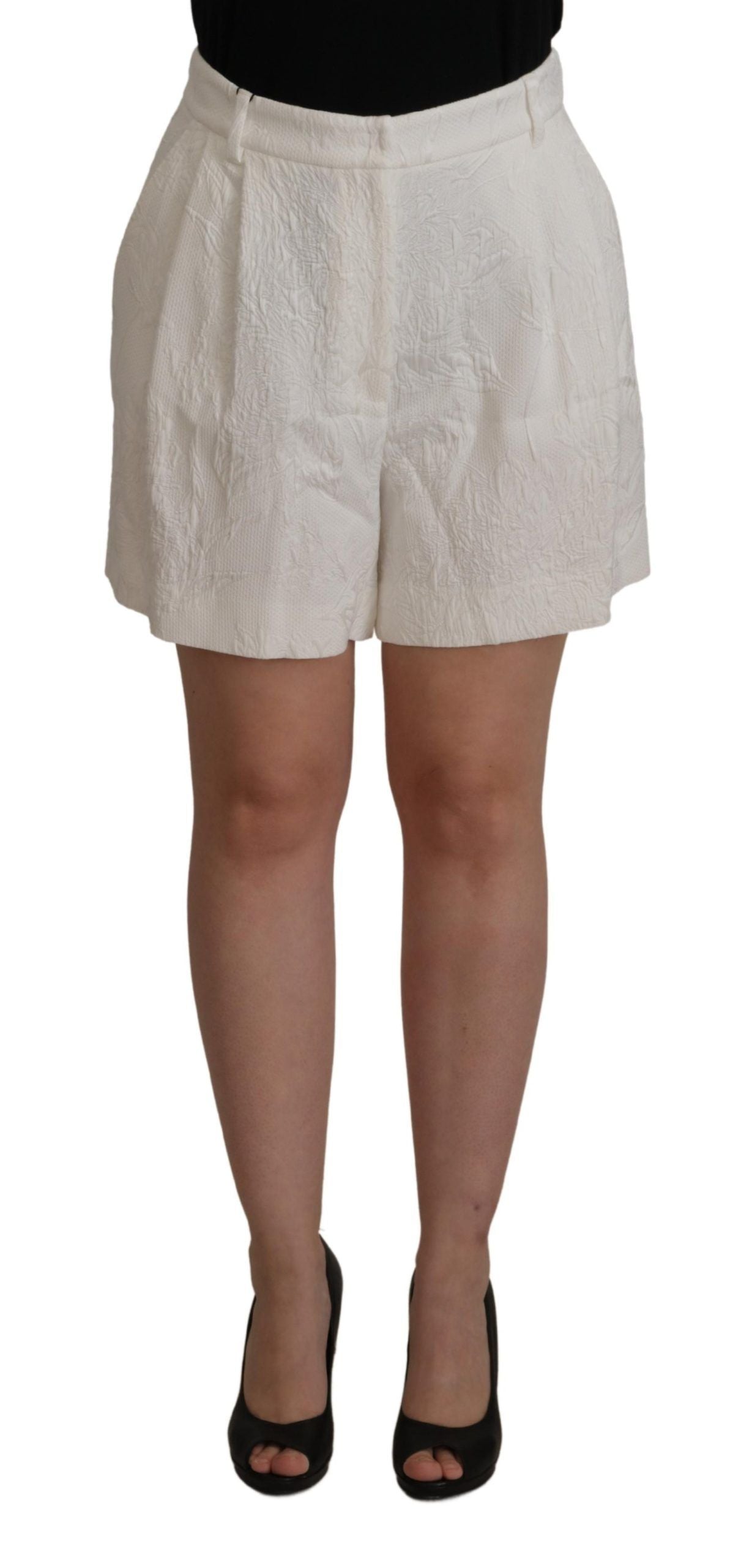 Dolce &amp; Gabbana Short jupe-culotte blanc taille haute élégant