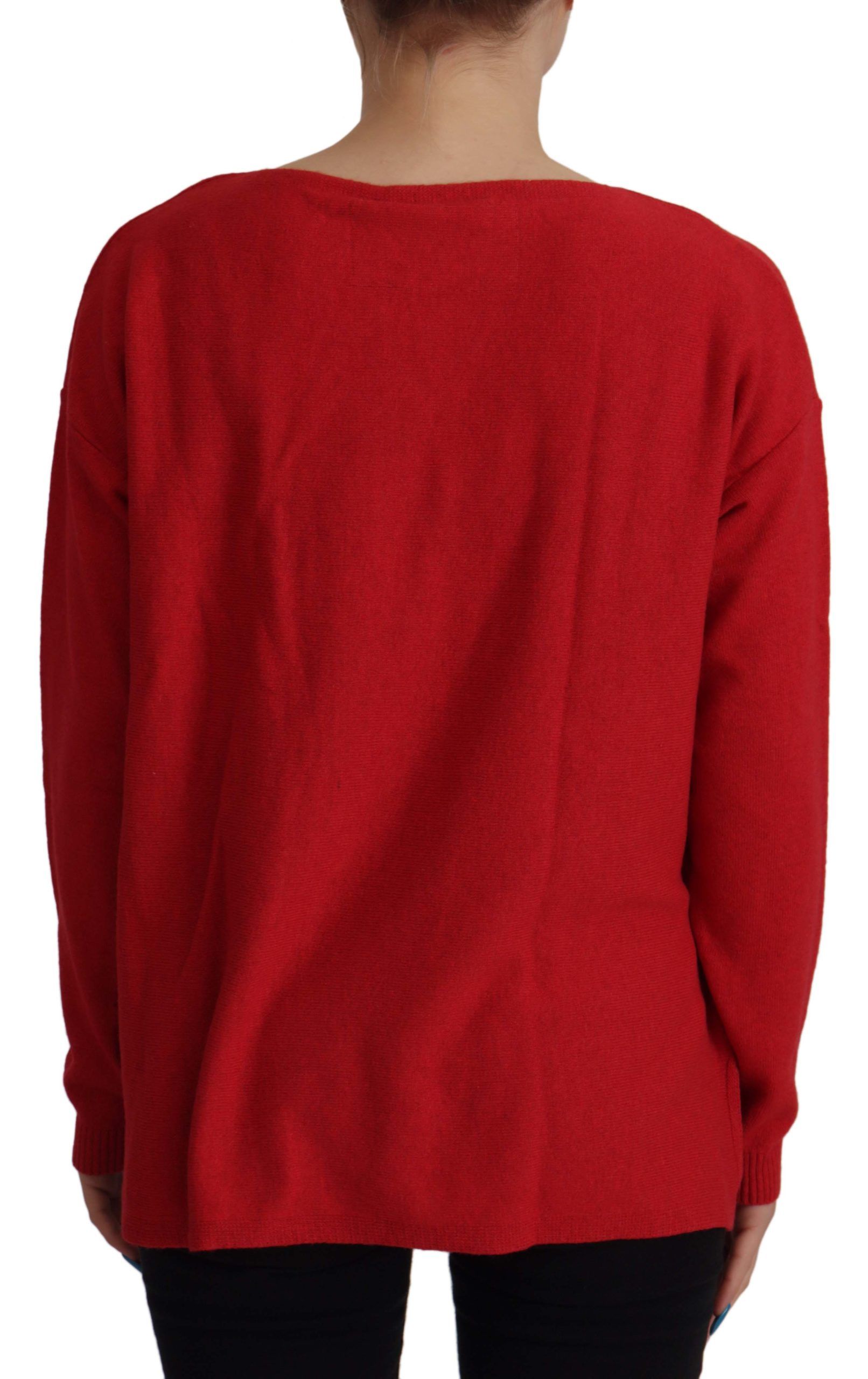 Dolce &amp; Gabbana Élégant pull en tricot de laine mélangée rouge