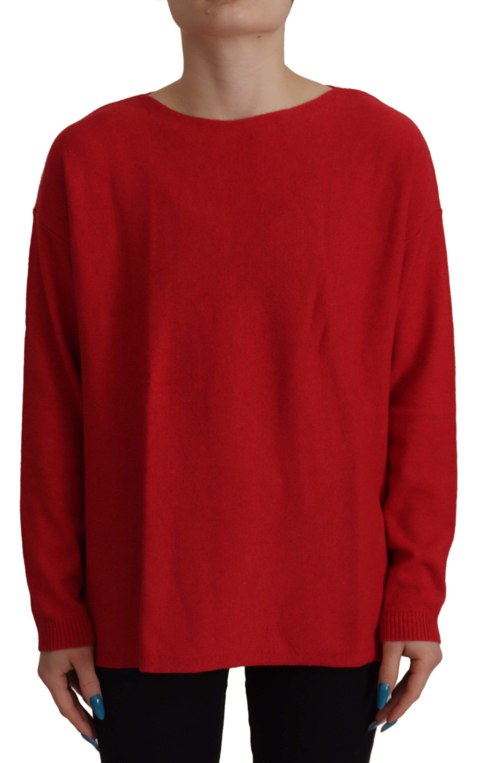 Dolce &amp; Gabbana Élégant pull en tricot de laine mélangée rouge