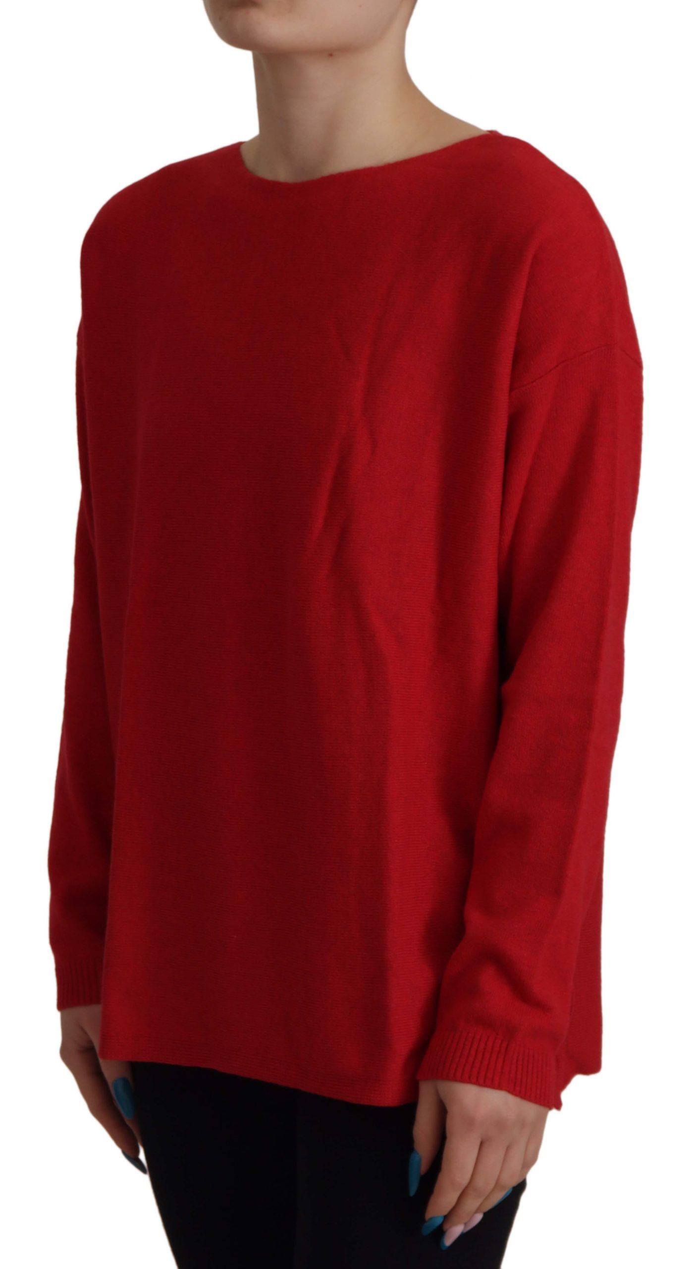 Dolce &amp; Gabbana Élégant pull en tricot de laine mélangée rouge