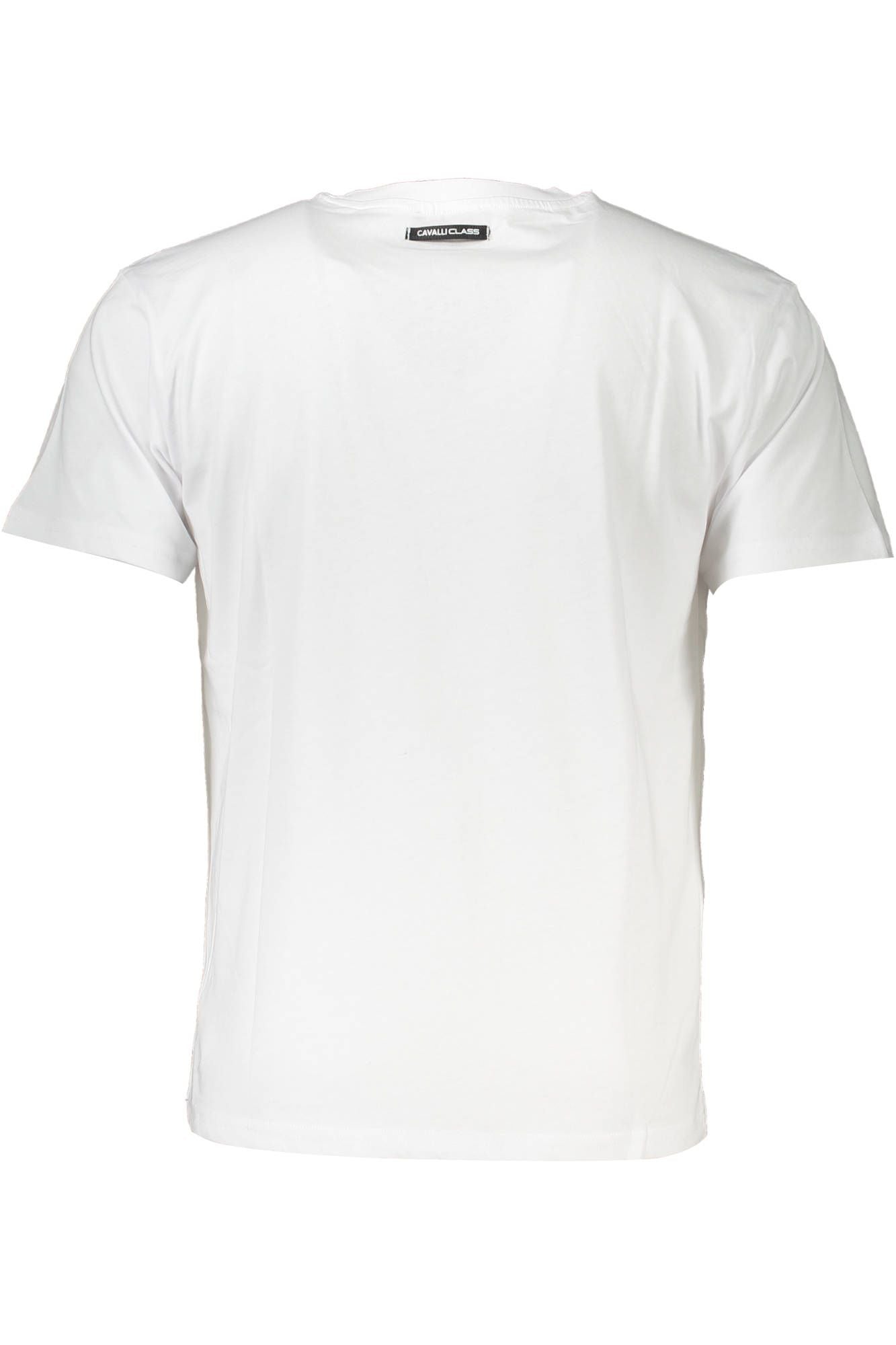 Cavalli Class Elegant White Print Logo Tee