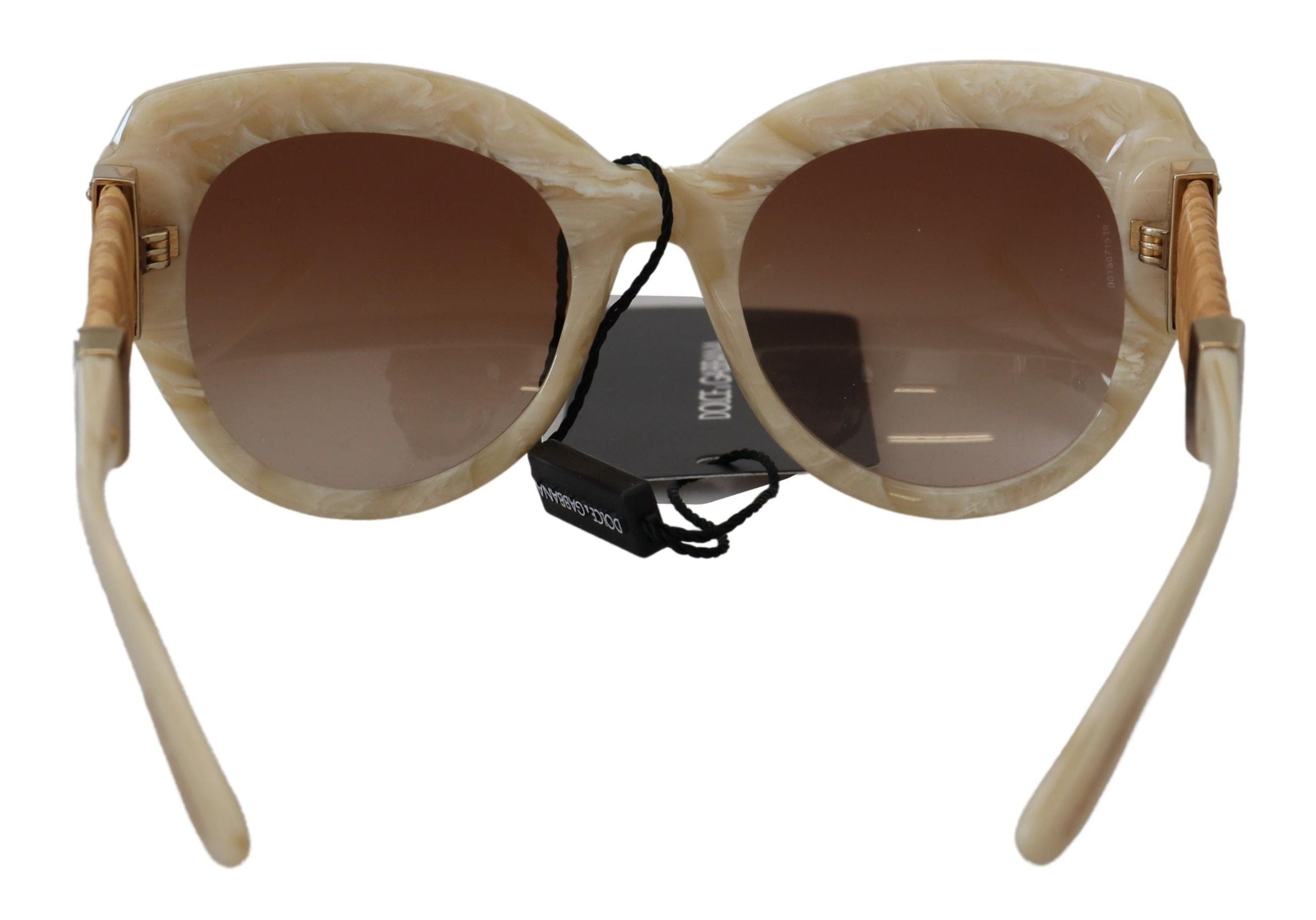 Lunettes de soleil femme en acétate beige chic Dolce &amp; Gabbana