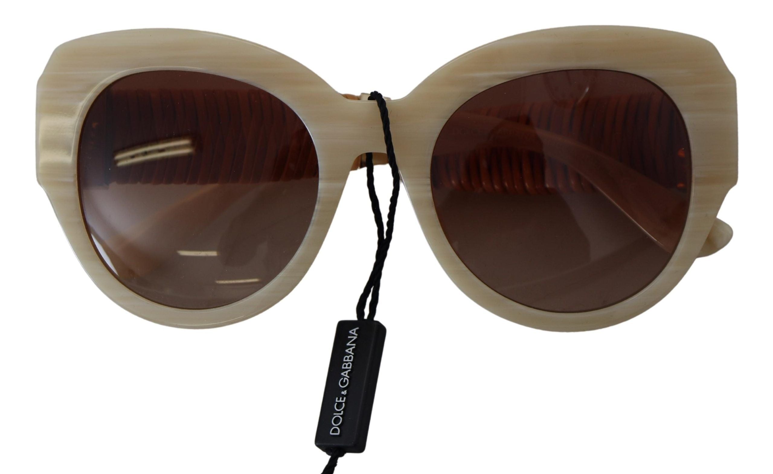 Lunettes de soleil femme en acétate beige chic Dolce &amp; Gabbana