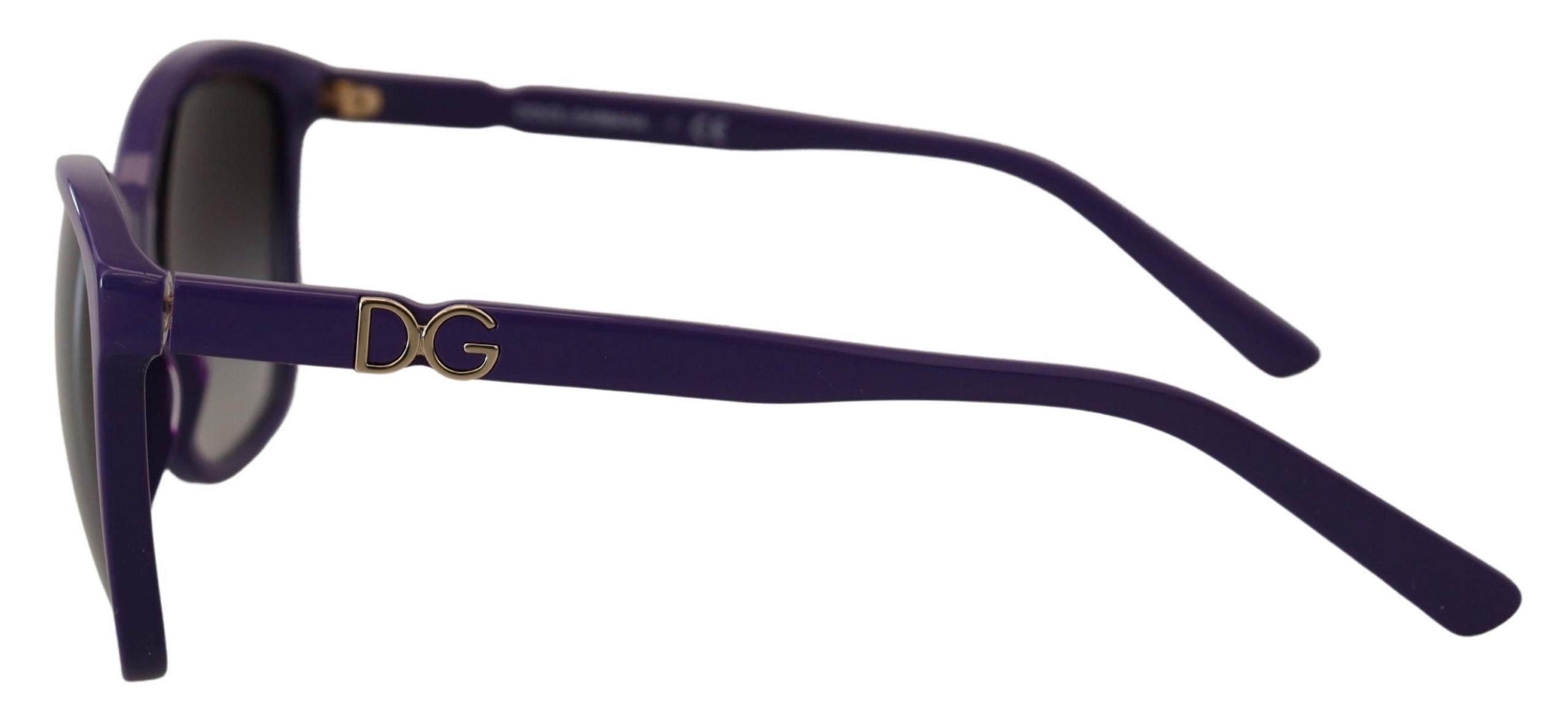 Dolce &amp; Gabbana Lunettes de soleil rondes violettes élégantes pour femmes