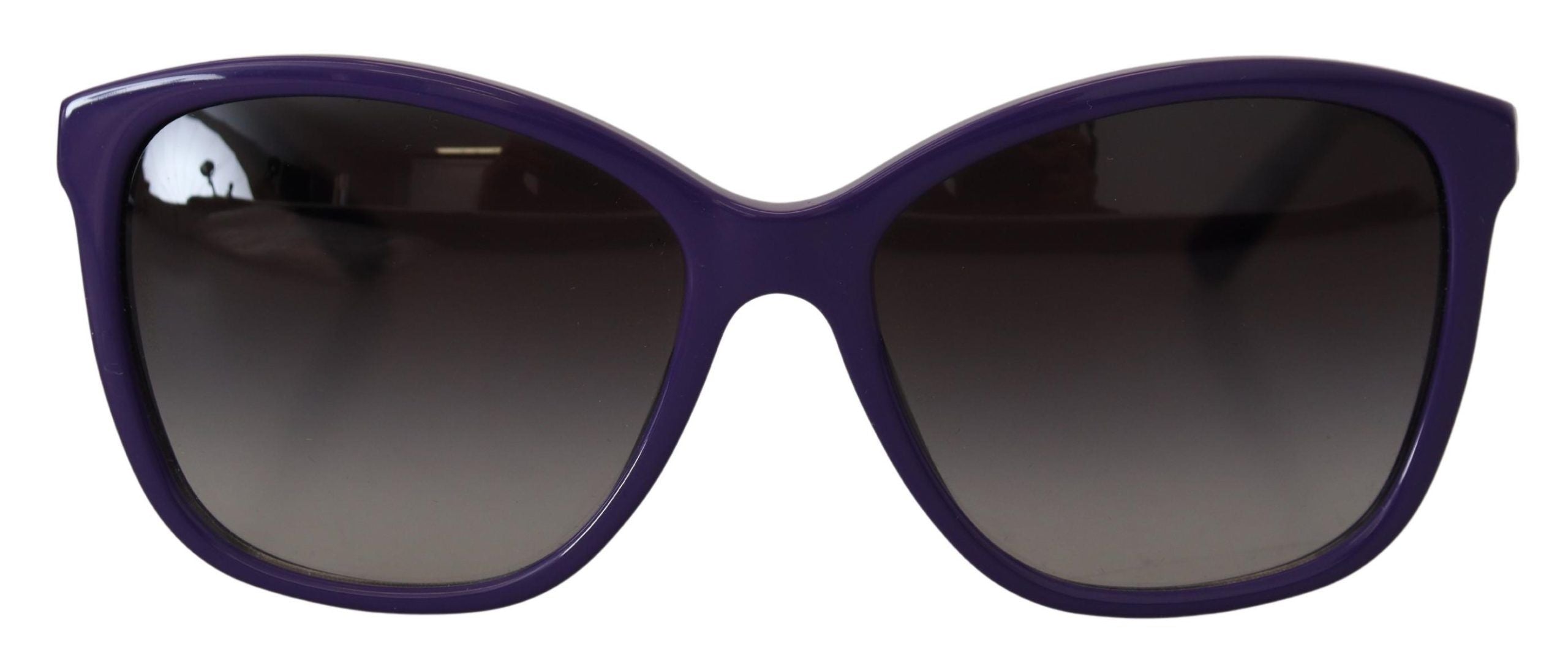 Dolce &amp; Gabbana Lunettes de soleil rondes violettes élégantes pour femmes