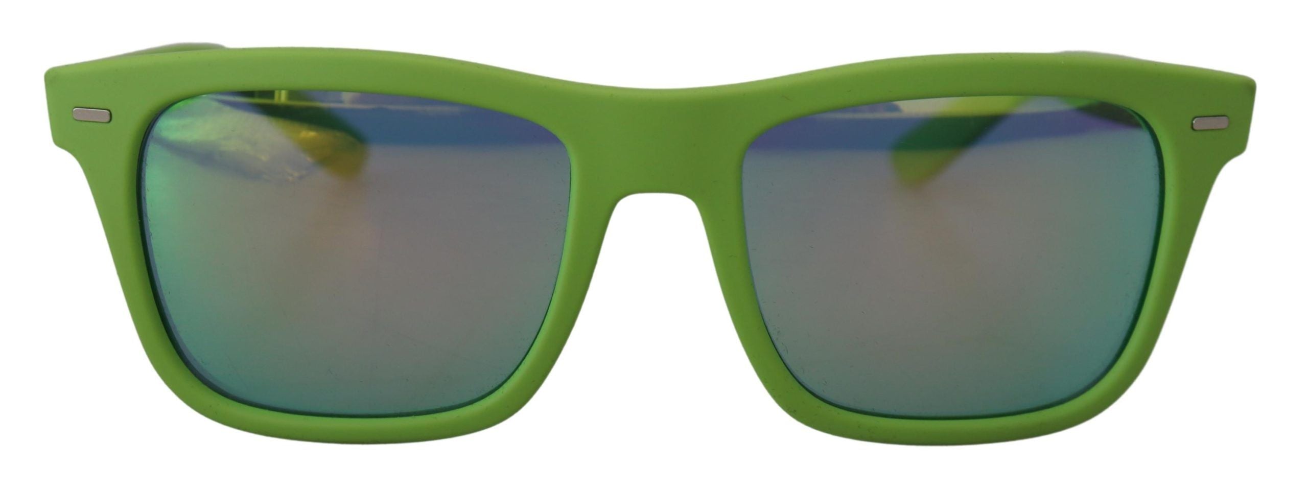 Dolce &amp; Gabbana Lunettes de soleil cerclées chic vert acide