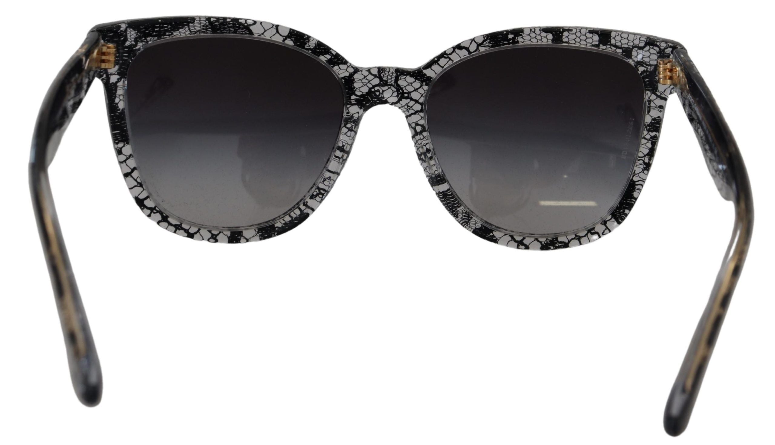 Dolce &amp; Gabbana Lunettes de soleil élégantes avec appliques en dentelle blanche