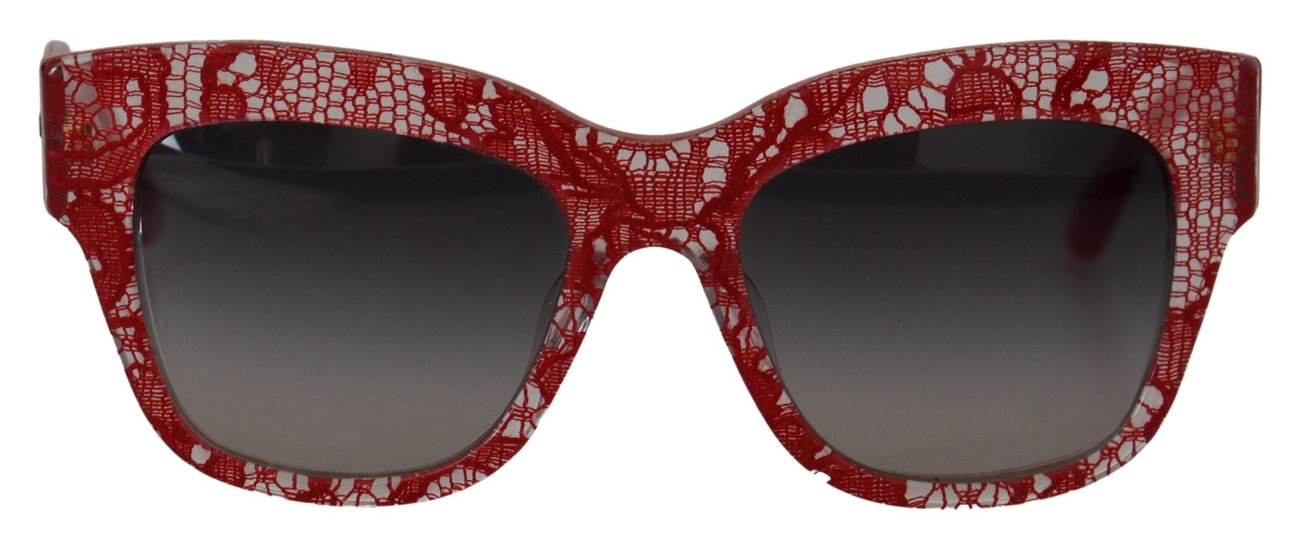 Lunettes de soleil de créateur accentuées en dentelle sicilienne Dolce &amp; Gabbana