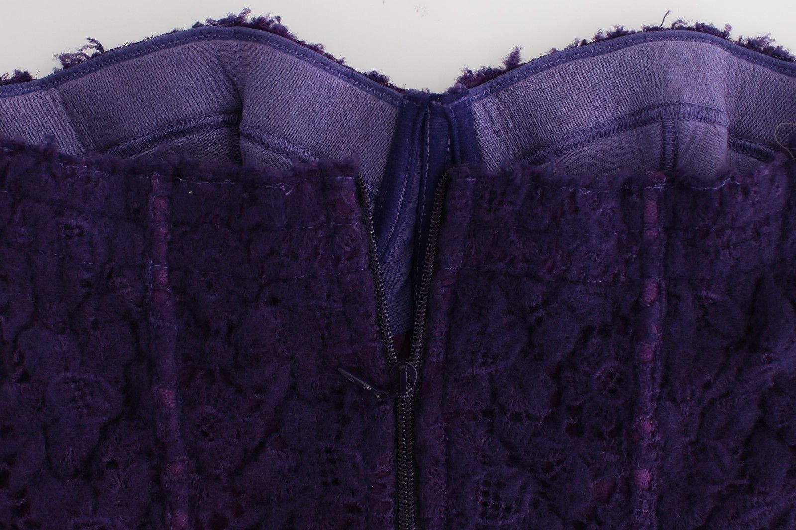 Ermanno Scervino Corset bustier en dentelle et soie mélangée violette