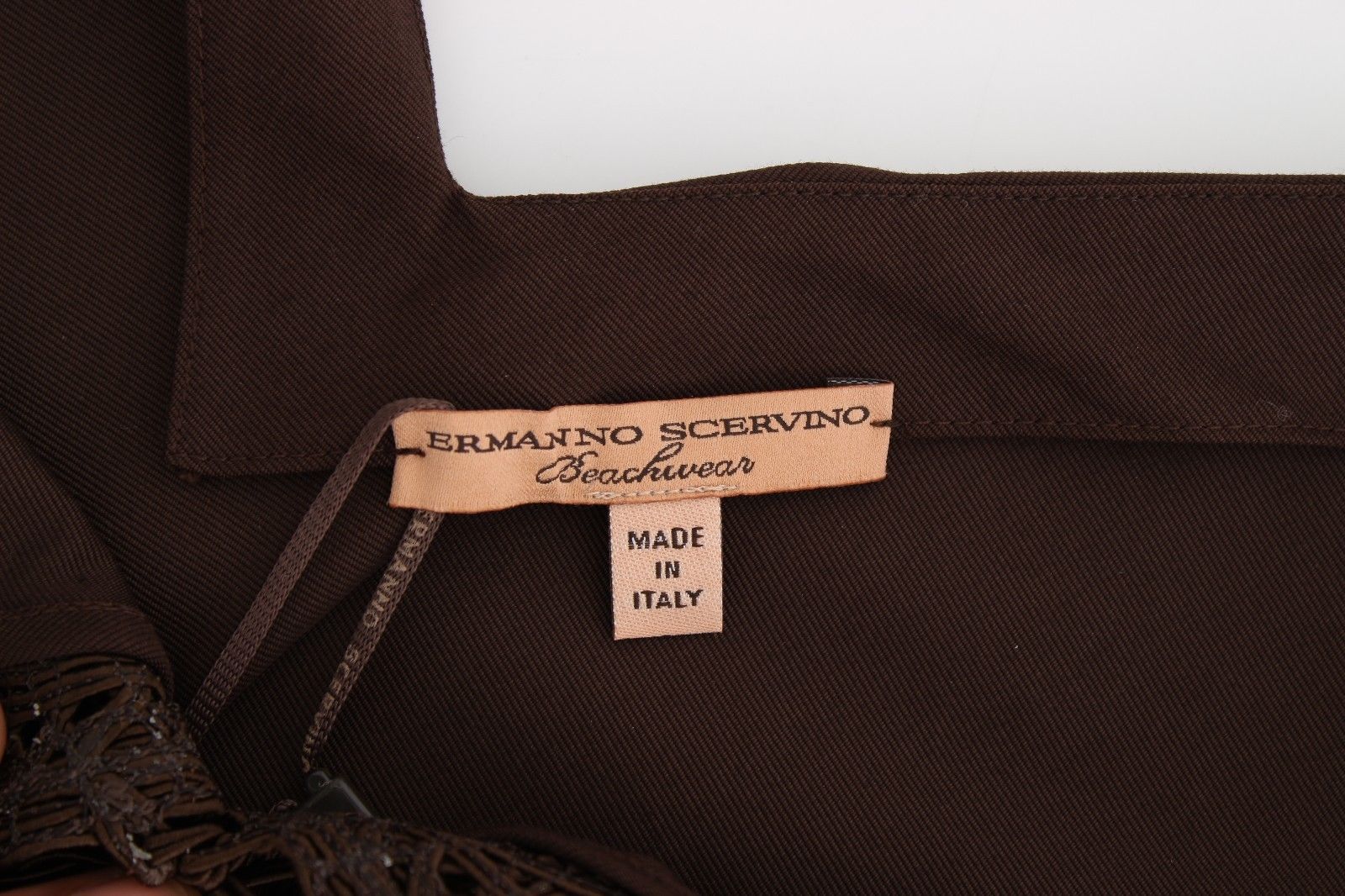 Ermanno Scervino Robe tunique chic en coton marron