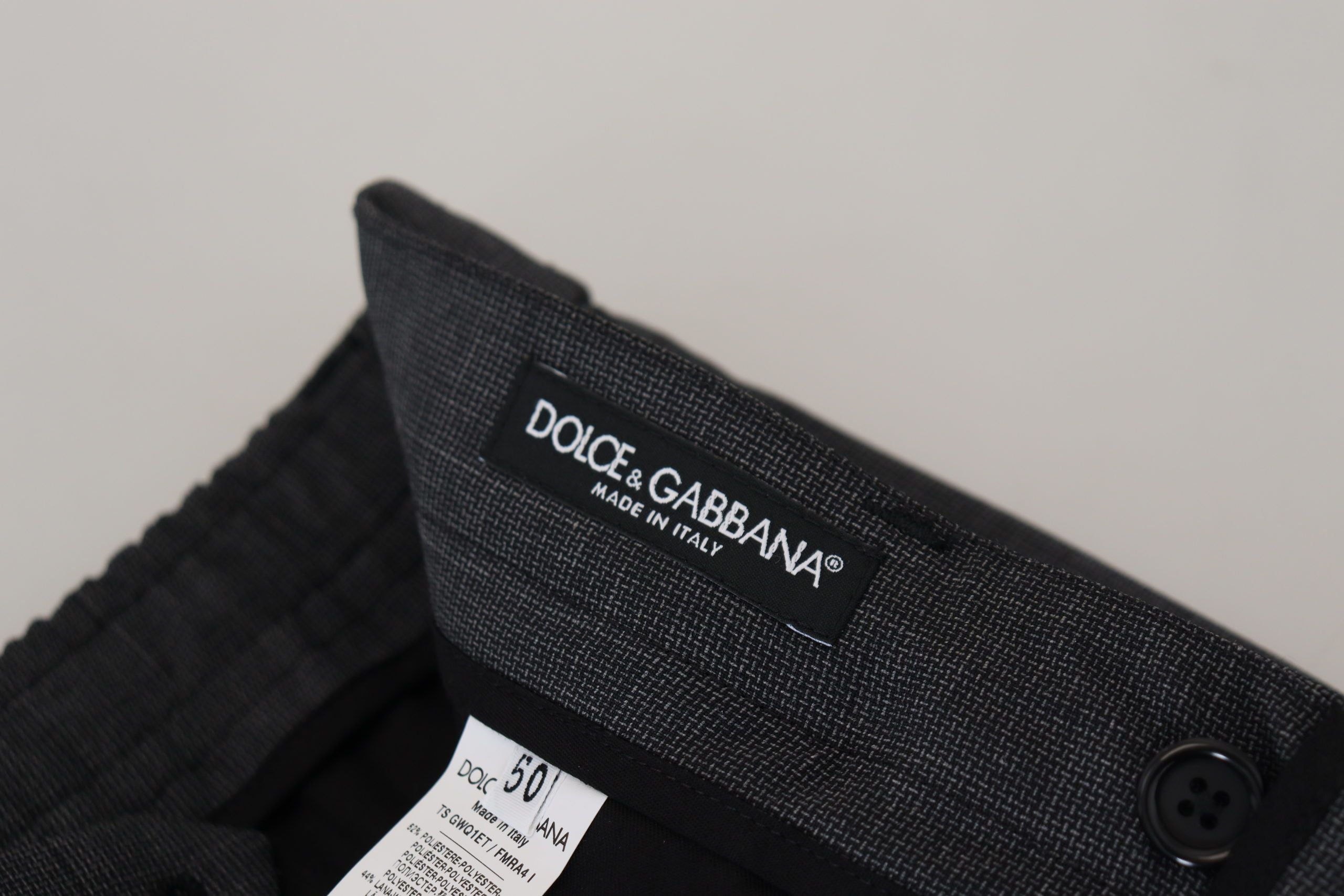 Dolce &amp; Gabbana Pantalon cargo coupe slim à carreaux élégant