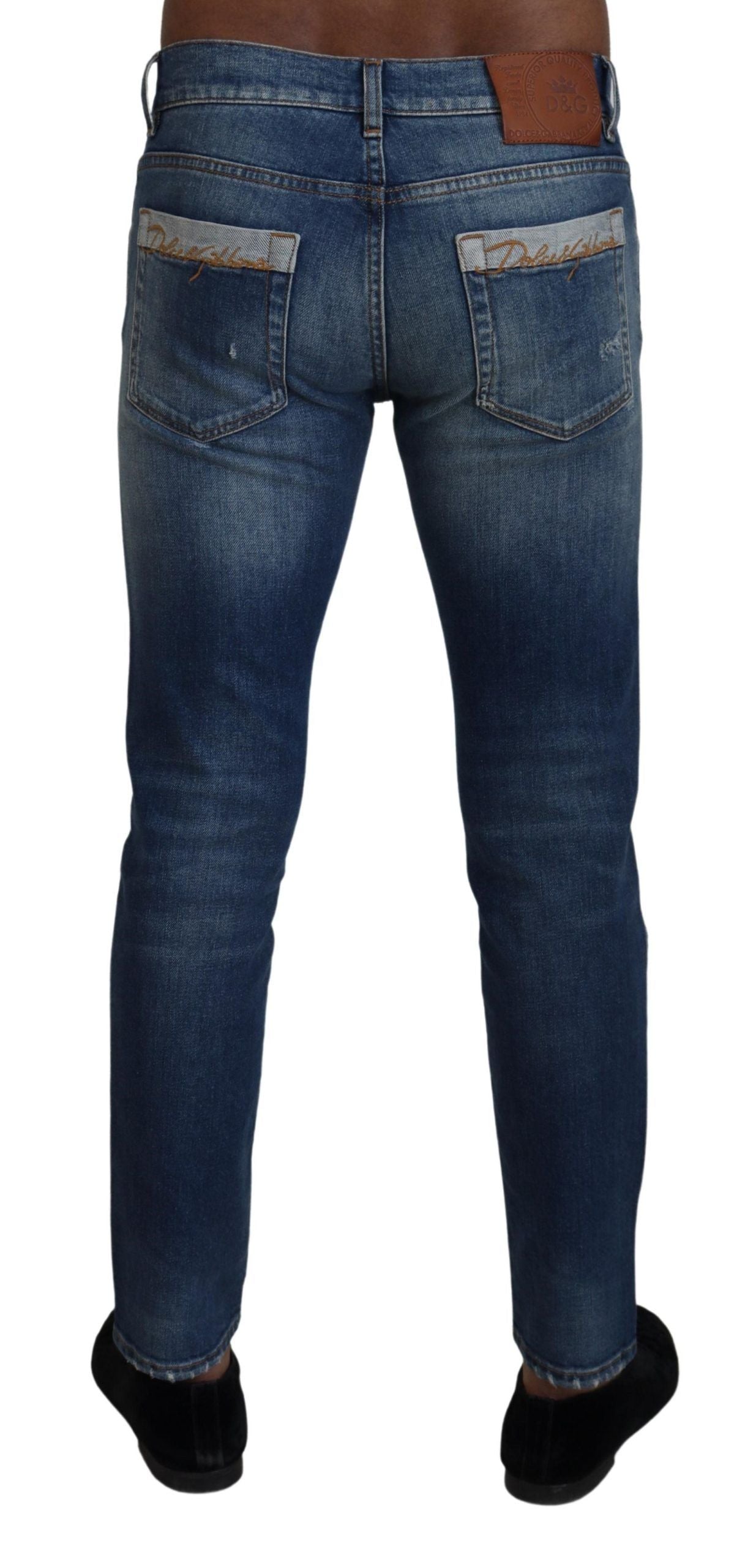 Dolce &amp; Gabbana Jean slim italien élégant en denim