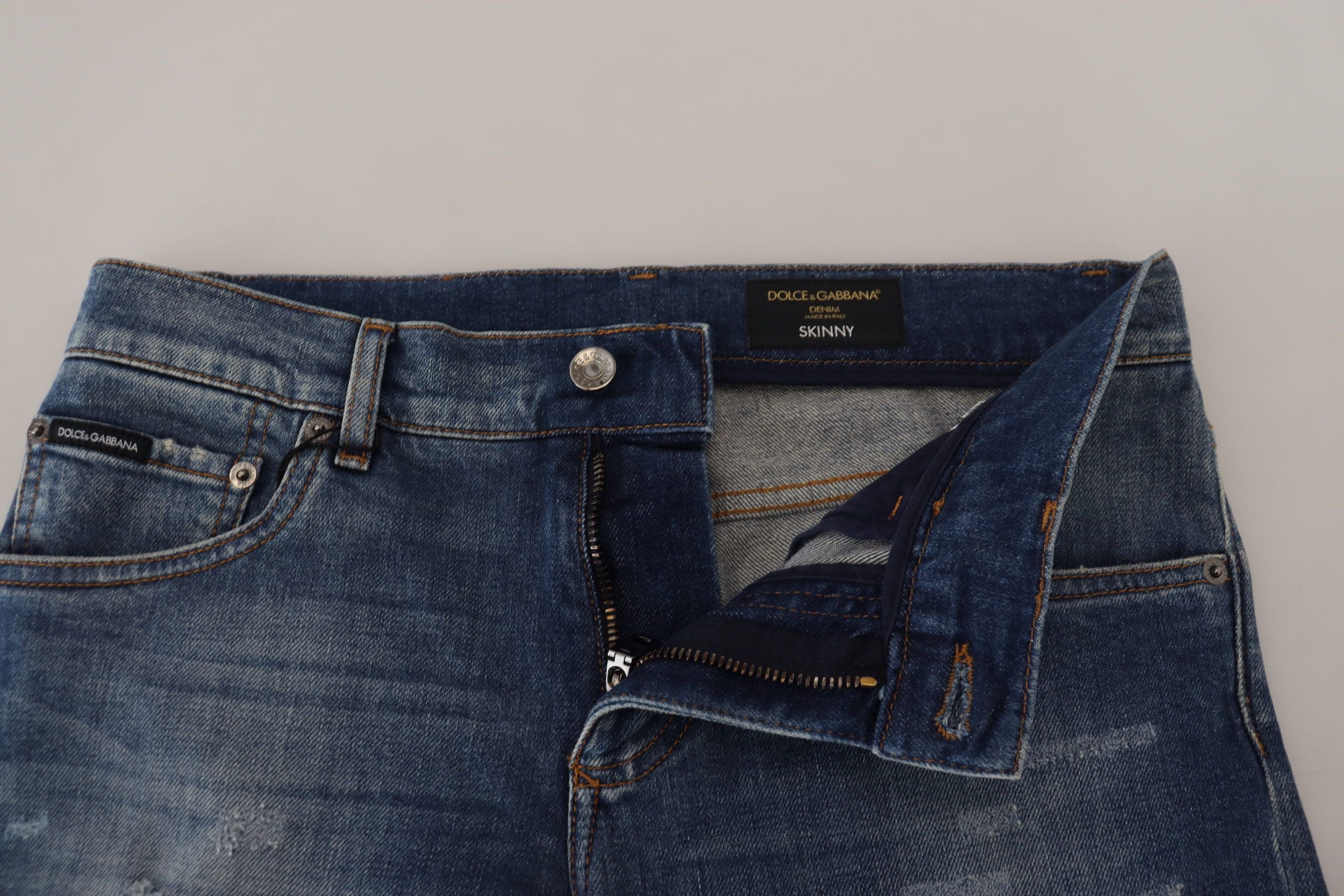 Dolce &amp; Gabbana Jean slim italien élégant en denim