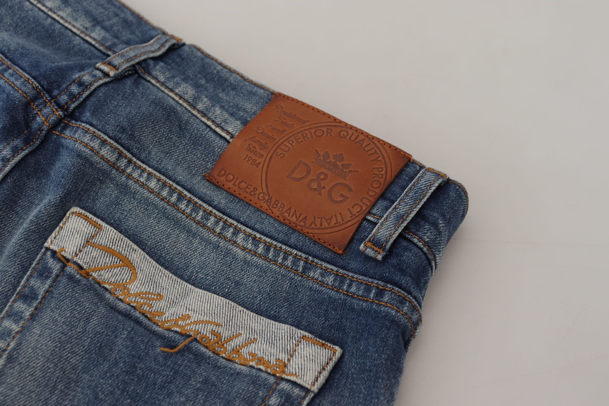 Dolce &amp; Gabbana Jean slim italien élégant en denim