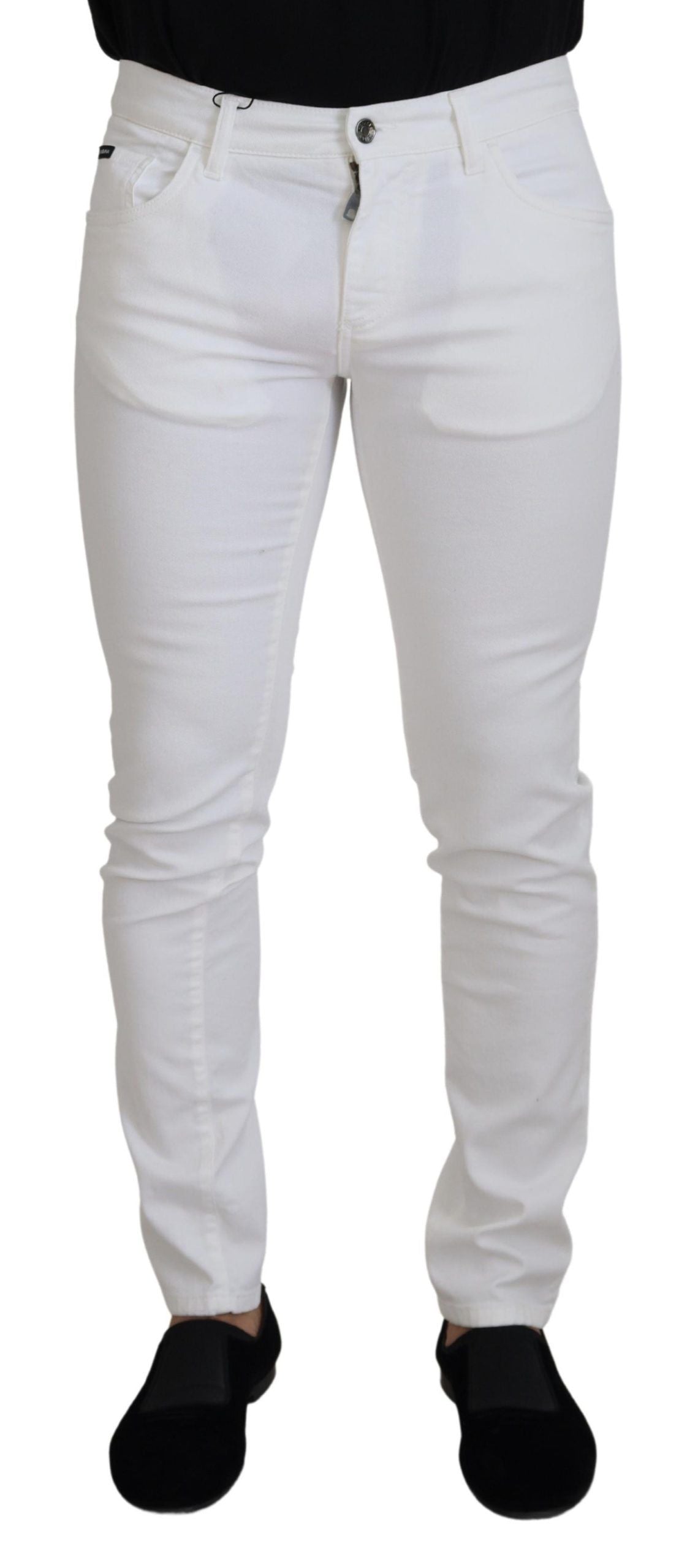 Dolce &amp; Gabbana Jean skinny blanc élégant coupe slim