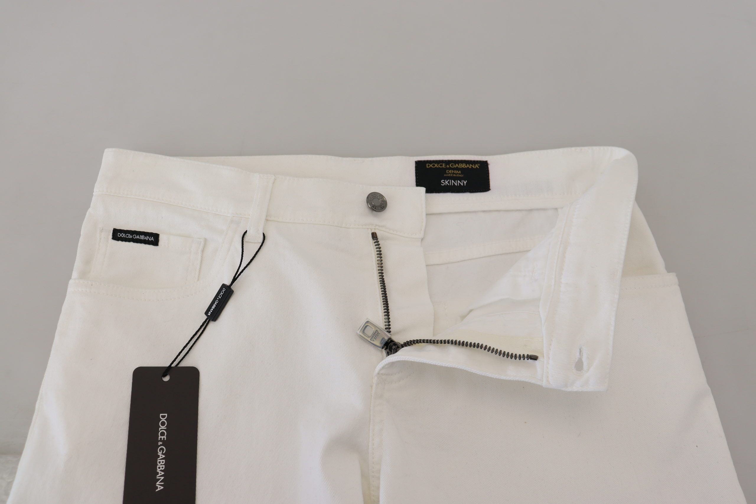 Dolce &amp; Gabbana Jean skinny blanc élégant coupe slim