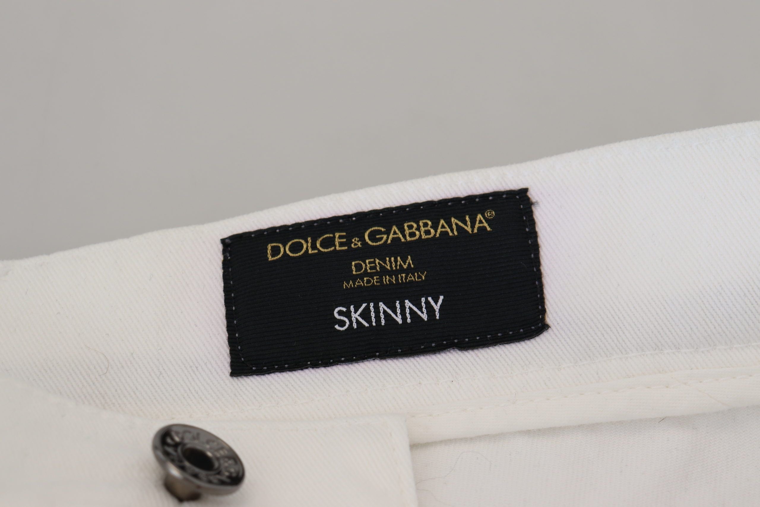 Dolce &amp; Gabbana Jean skinny blanc élégant coupe slim