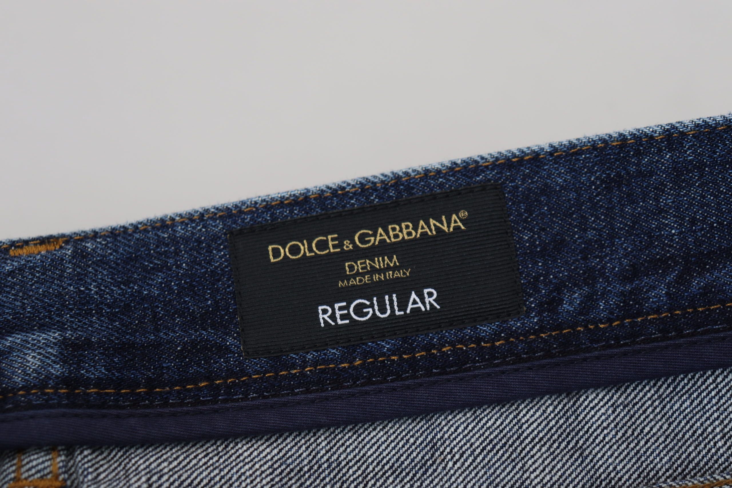 Dolce &amp; Gabbana Jean coupe classique élégant bleu délavé