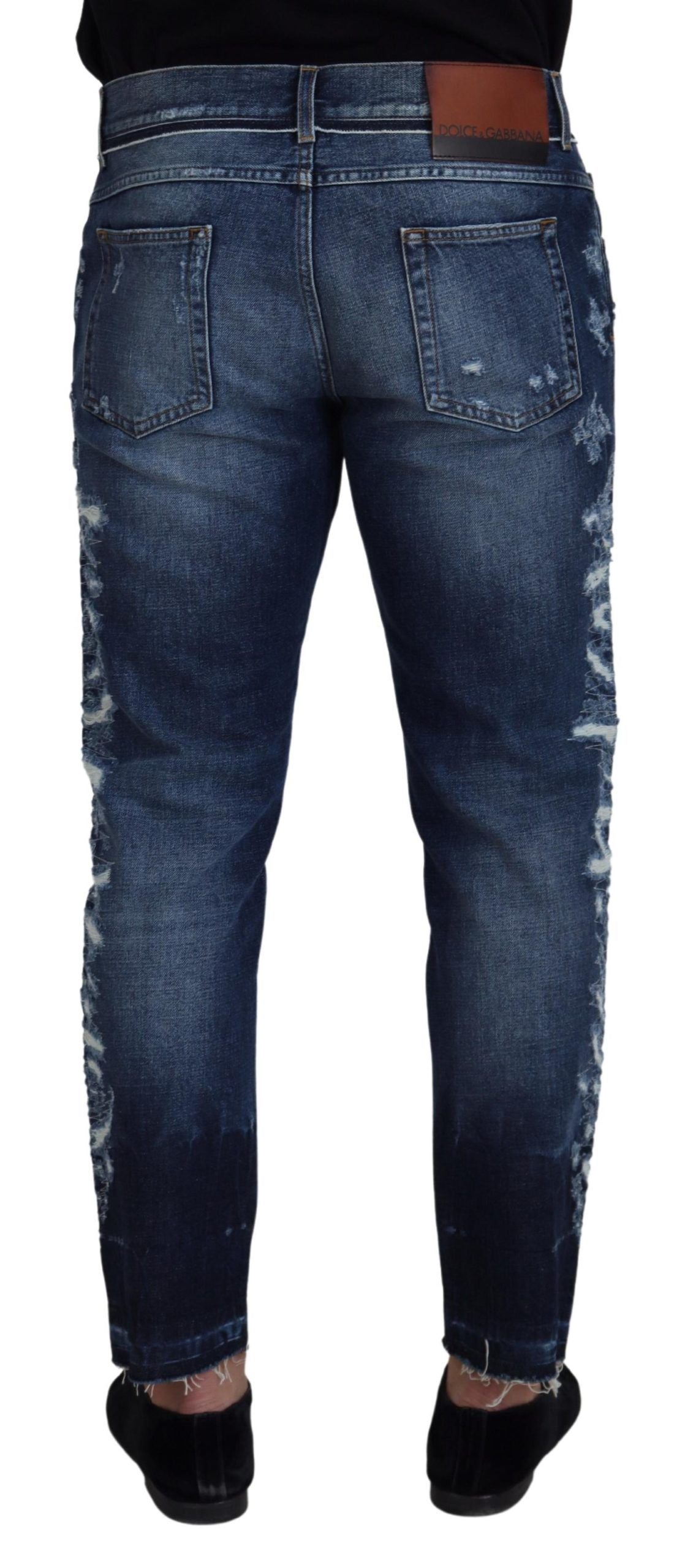 Dolce &amp; Gabbana Jean coupe classique élégant bleu délavé