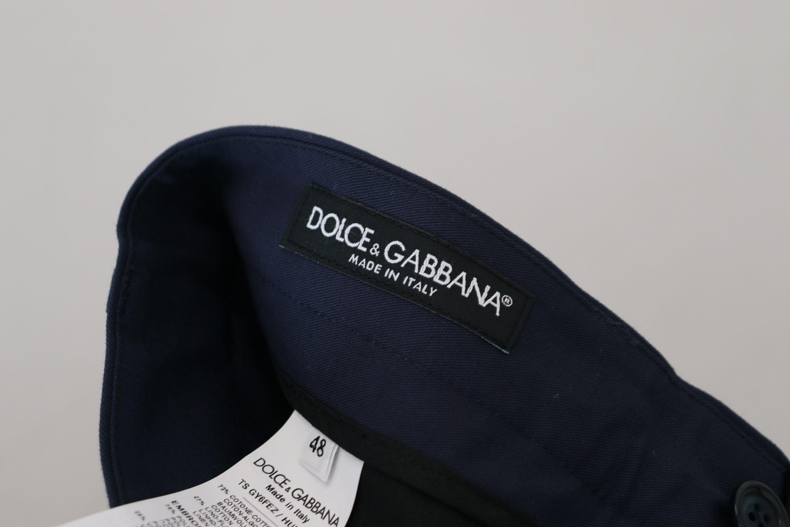 Dolce &amp; Gabbana Pantalon de costume bleu coupe slim élégant