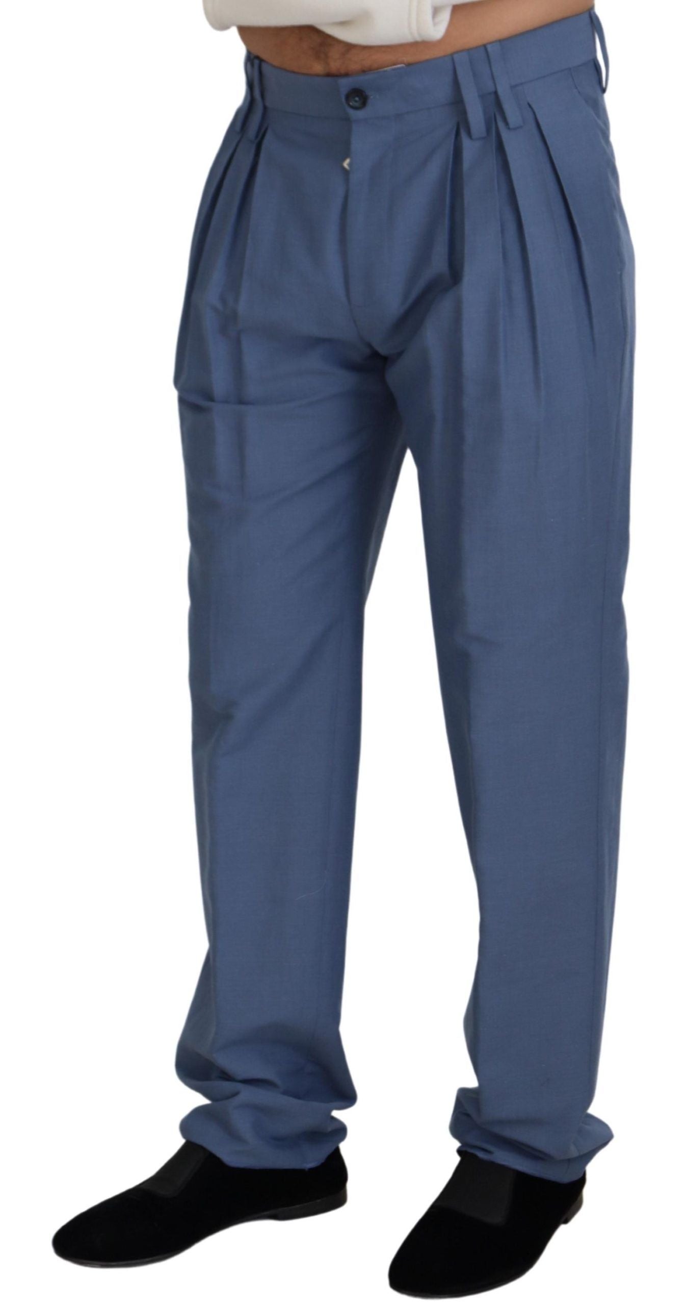 Dolce &amp; Gabbana Pantalon habillé élégant coupe classique en bleu