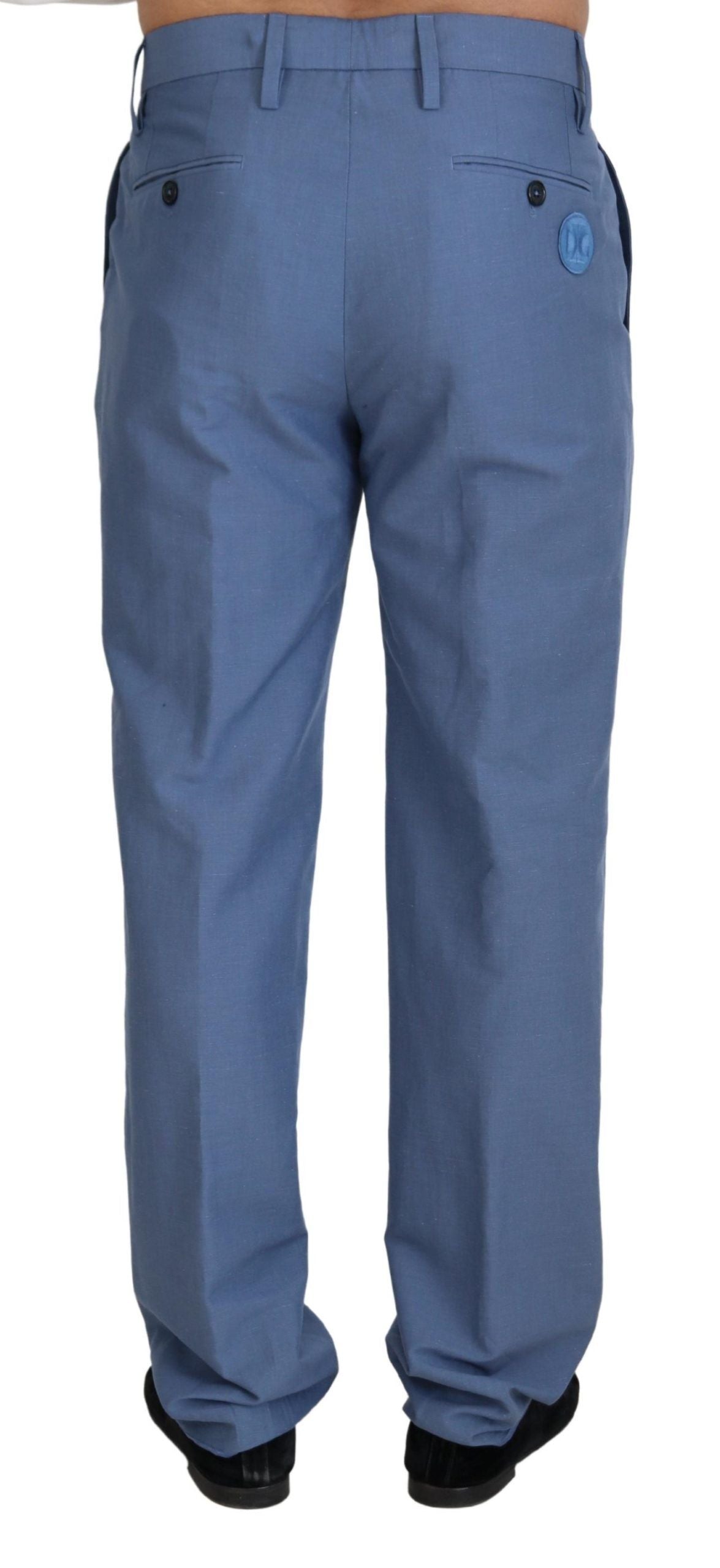 Dolce &amp; Gabbana Pantalon habillé élégant coupe classique en bleu