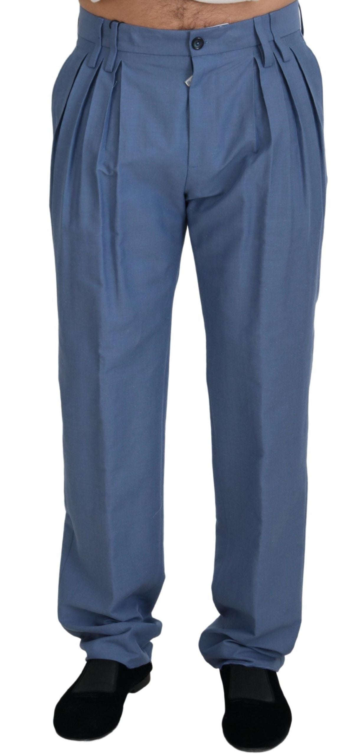 Dolce &amp; Gabbana Pantalon habillé élégant coupe classique en bleu