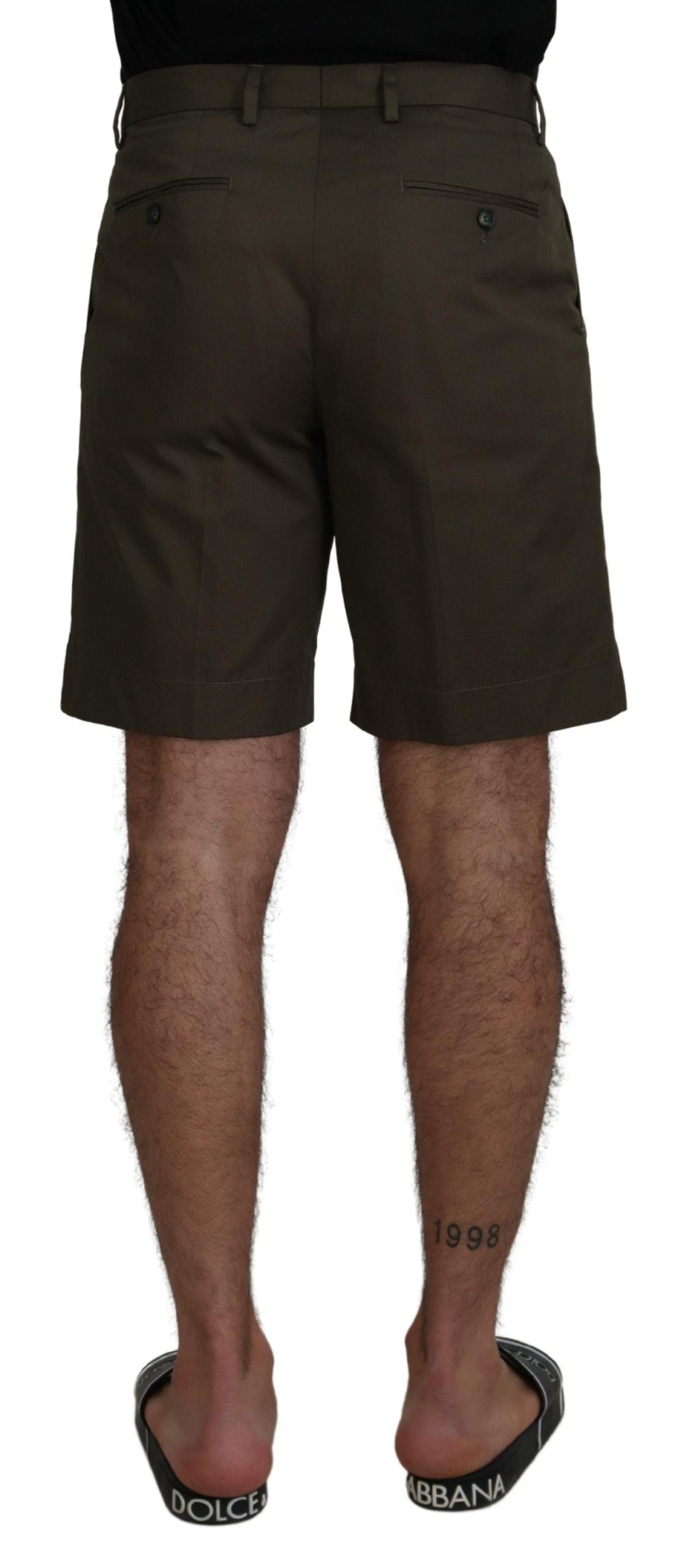 Dolce &amp; Gabbana Short chino en coton vert élégant