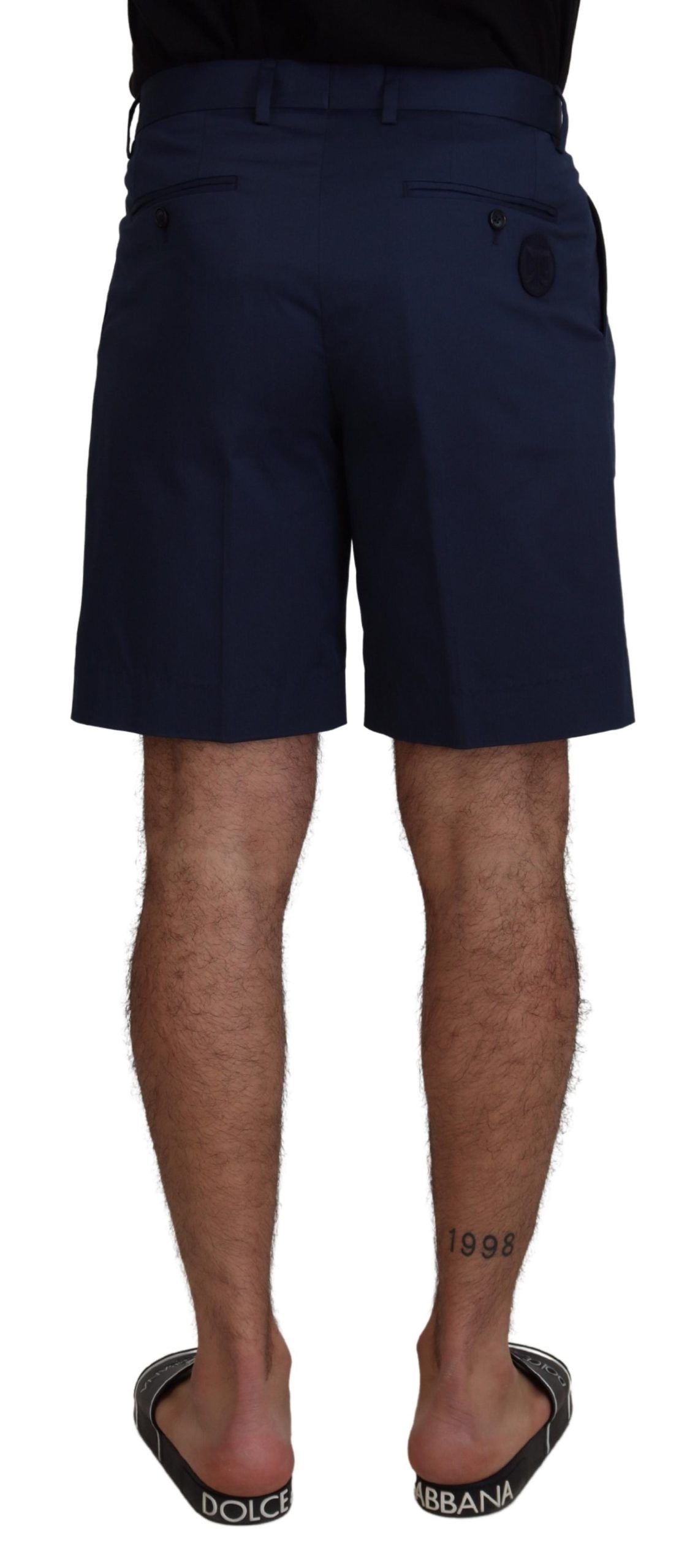 Dolce &amp; Gabbana Short chino bleu élégant – Coupe Regular