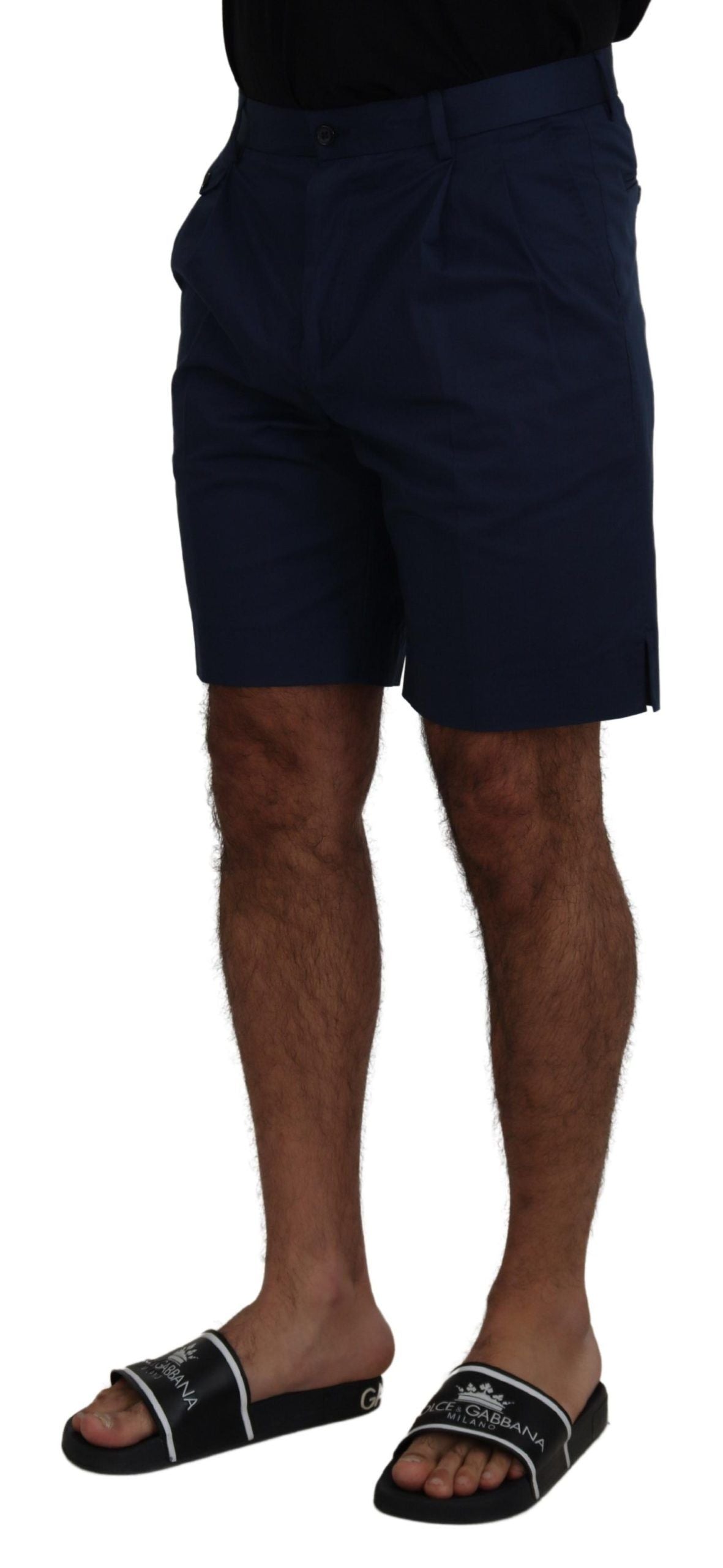 Dolce &amp; Gabbana Short chino bleu élégant – Coupe Regular