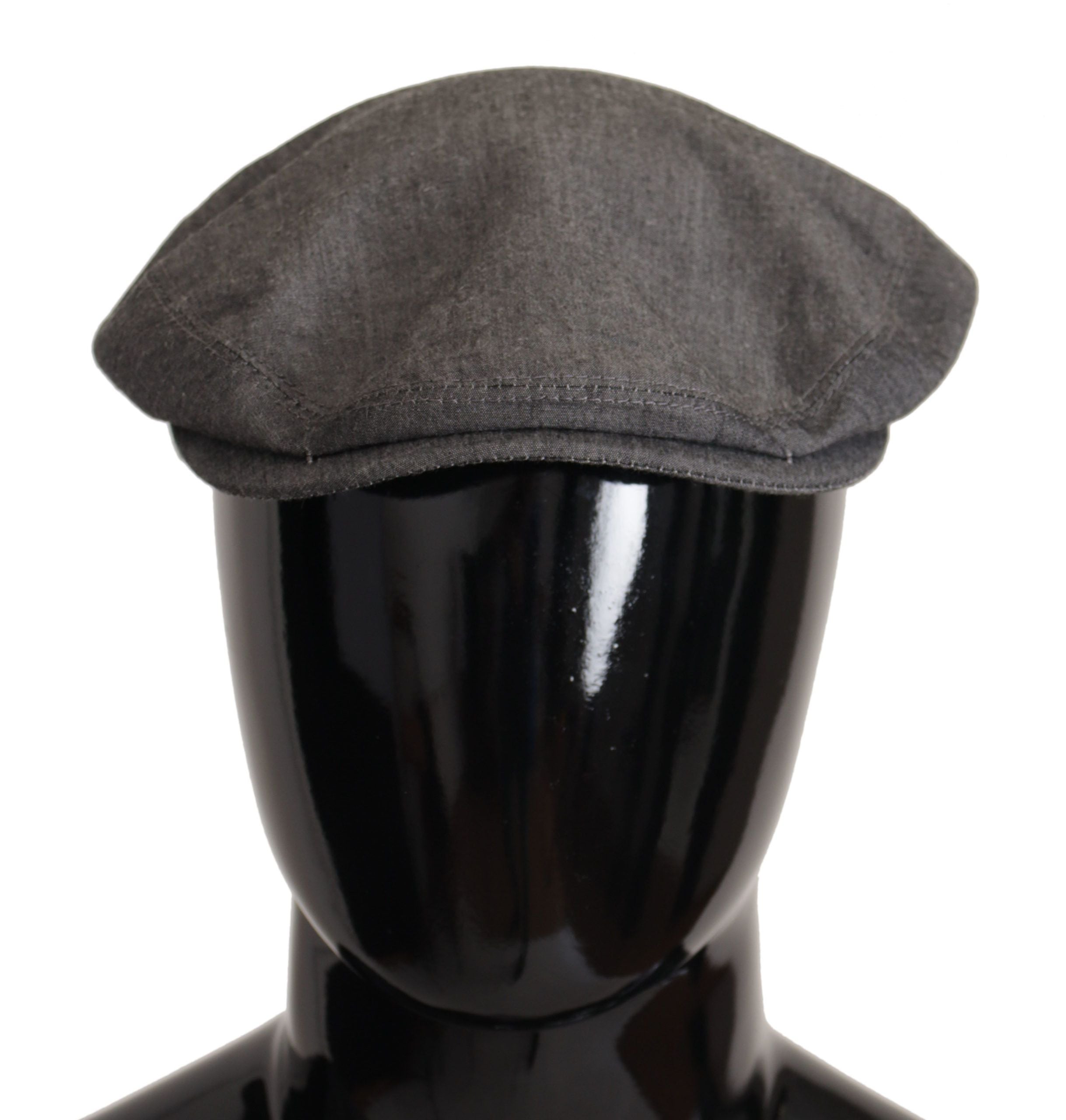 Dolce & Gabbana Chapeau gris Newsboy pour hommes Capello en coton mélangé